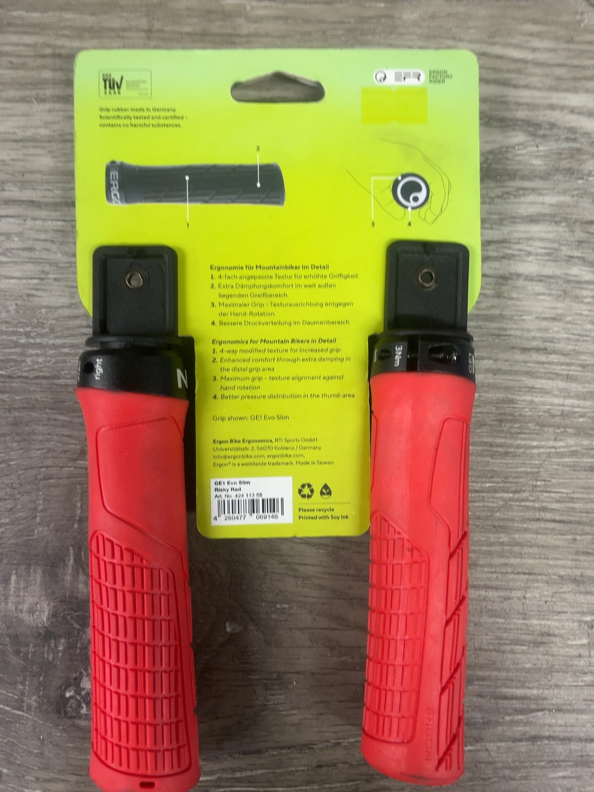 Ergon GE1 Evo Slim Mountain Bike Grips Red New