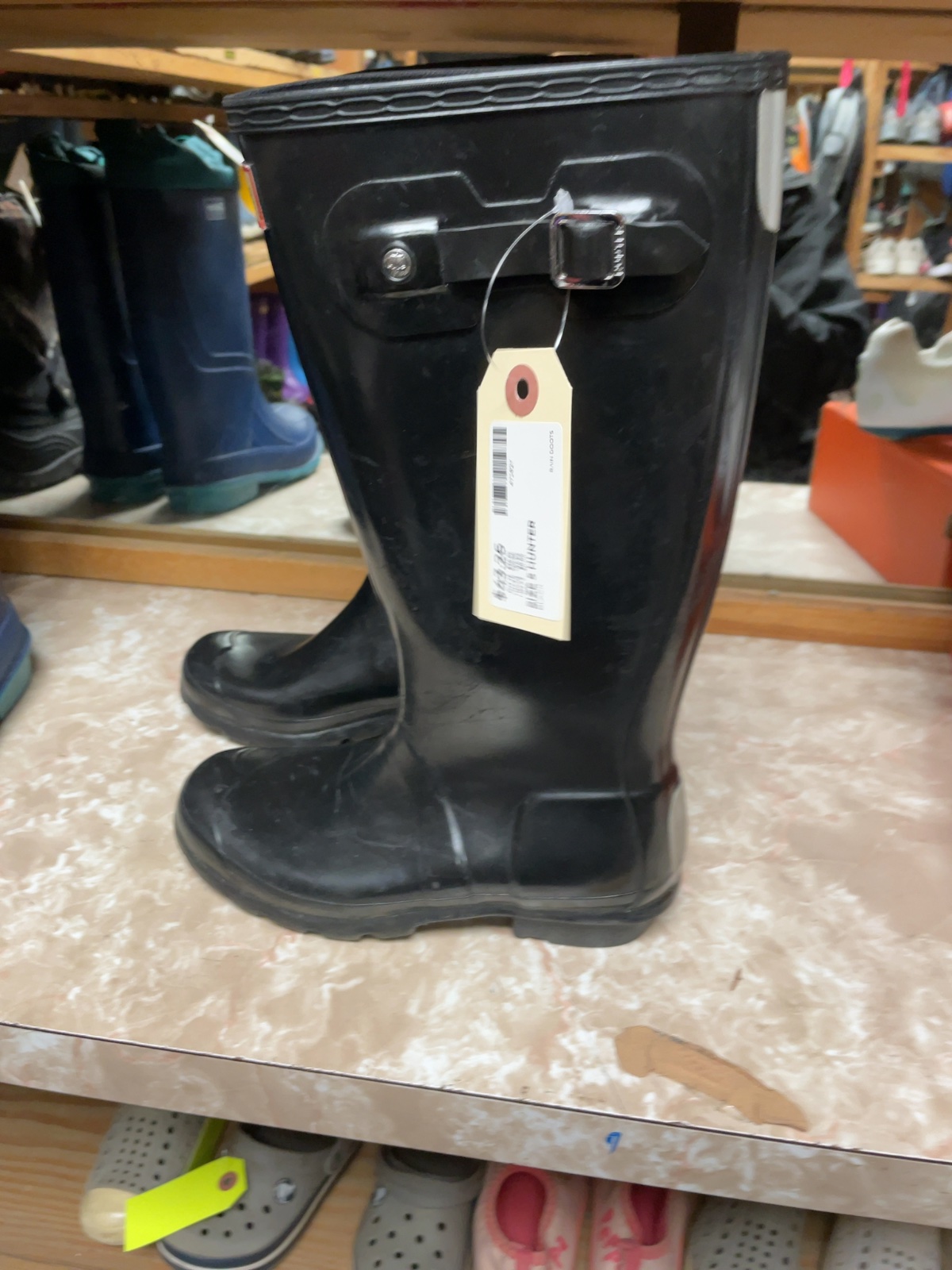 Hunter Tall Rain Boots Size 5 Black