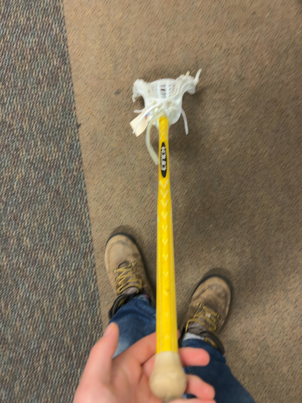 Brine Dynasty Head Full Composite Lacrosse Stick Yellow / White 35"