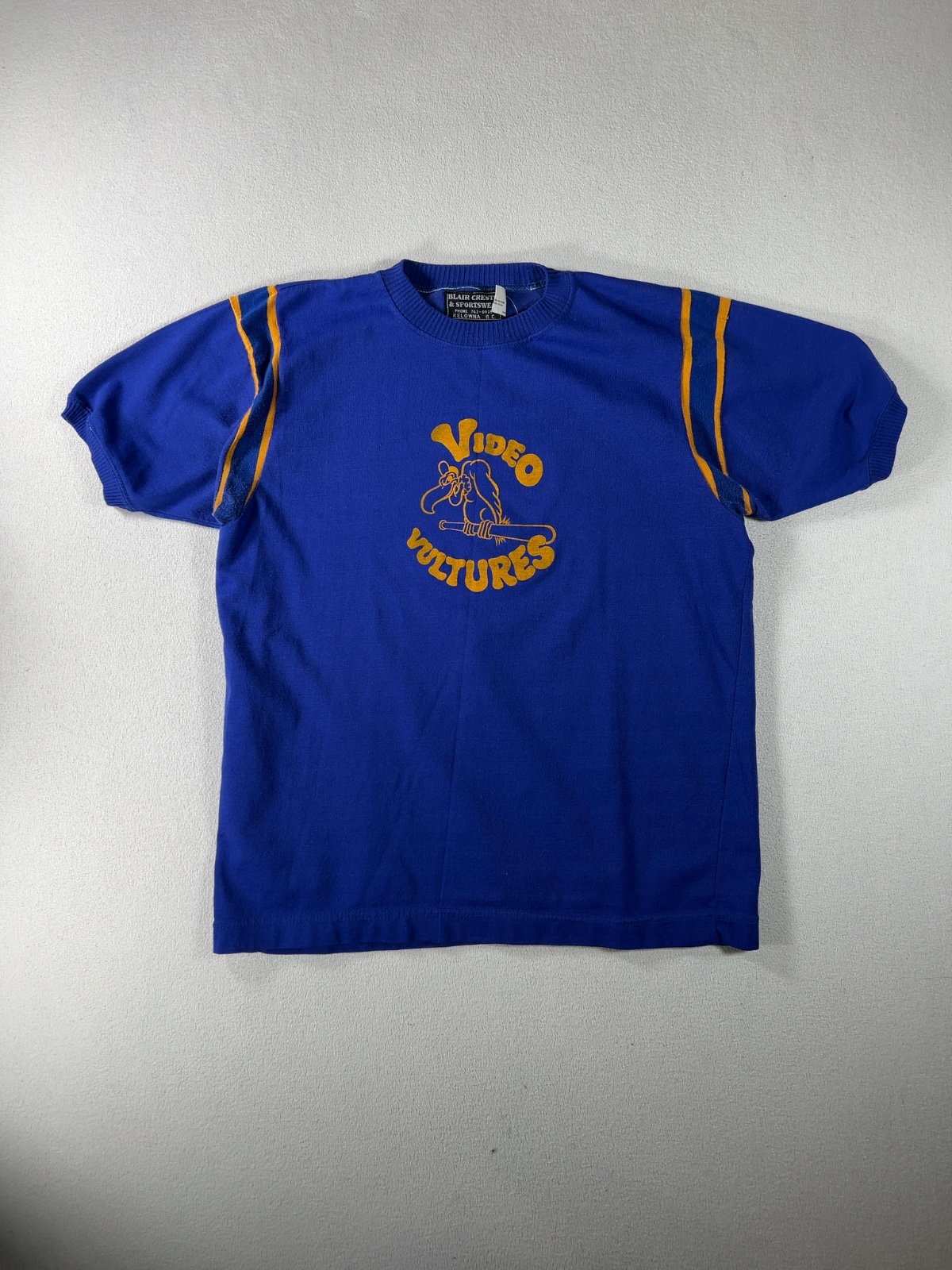 Vintage 1960s/70s Blair Crests & Sportswear Video Vultures Jersey Shirt Blue Large - image 1