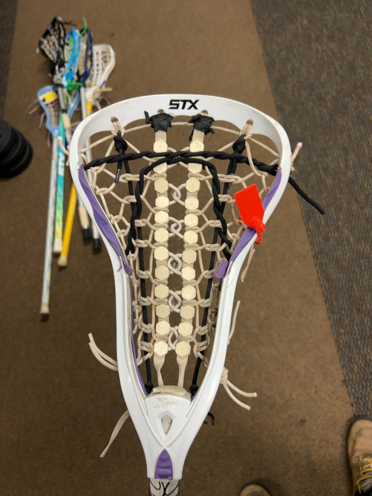 STX Flex 10 Women's Lacrosse Stick White/Silver 27 inch Good