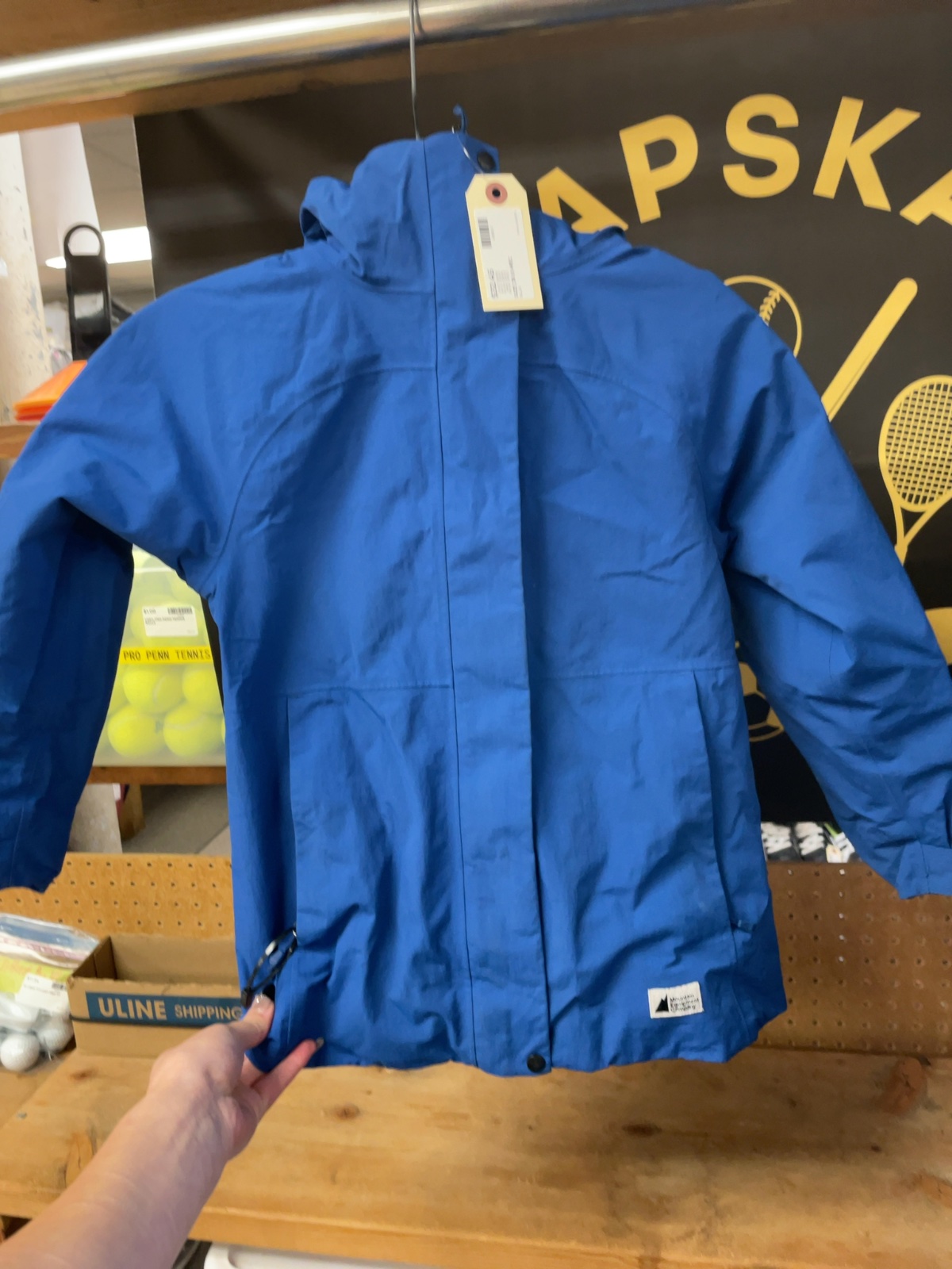 Mountain Equipment Company Size 8 Youth Recco Rain Jacket Blue