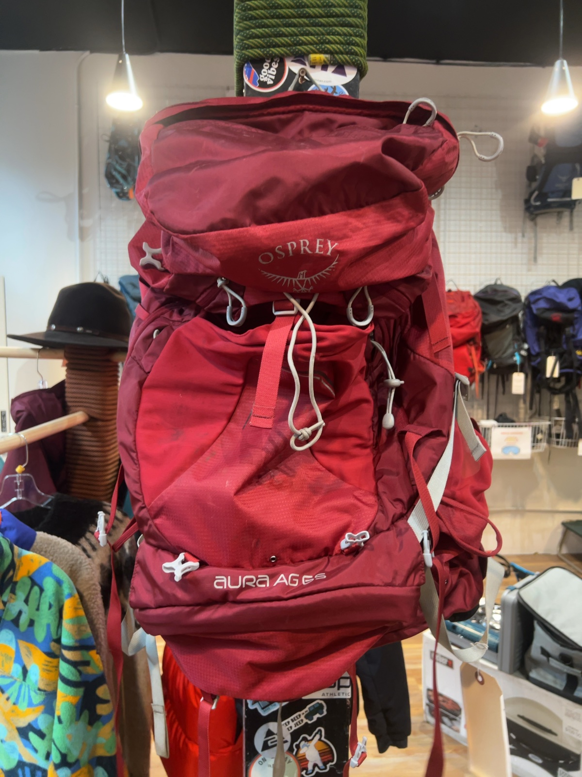 Osprey Aura AG 65 Backpack Red Good OSFA
