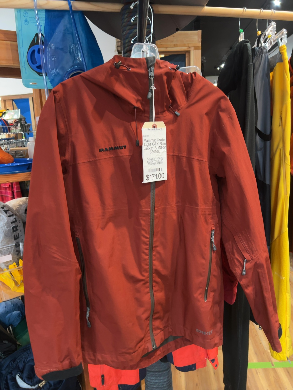 Mammut Crater Light GTX Rain Jacket Rust S