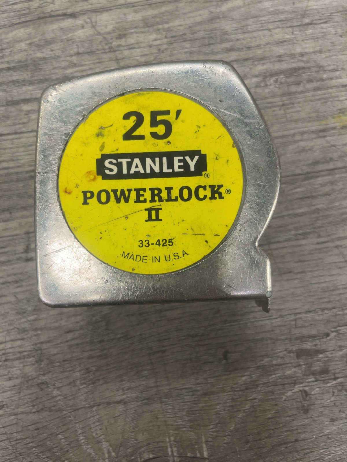 Stanley Powerlock II 25' Tape Measure 33-425 Good