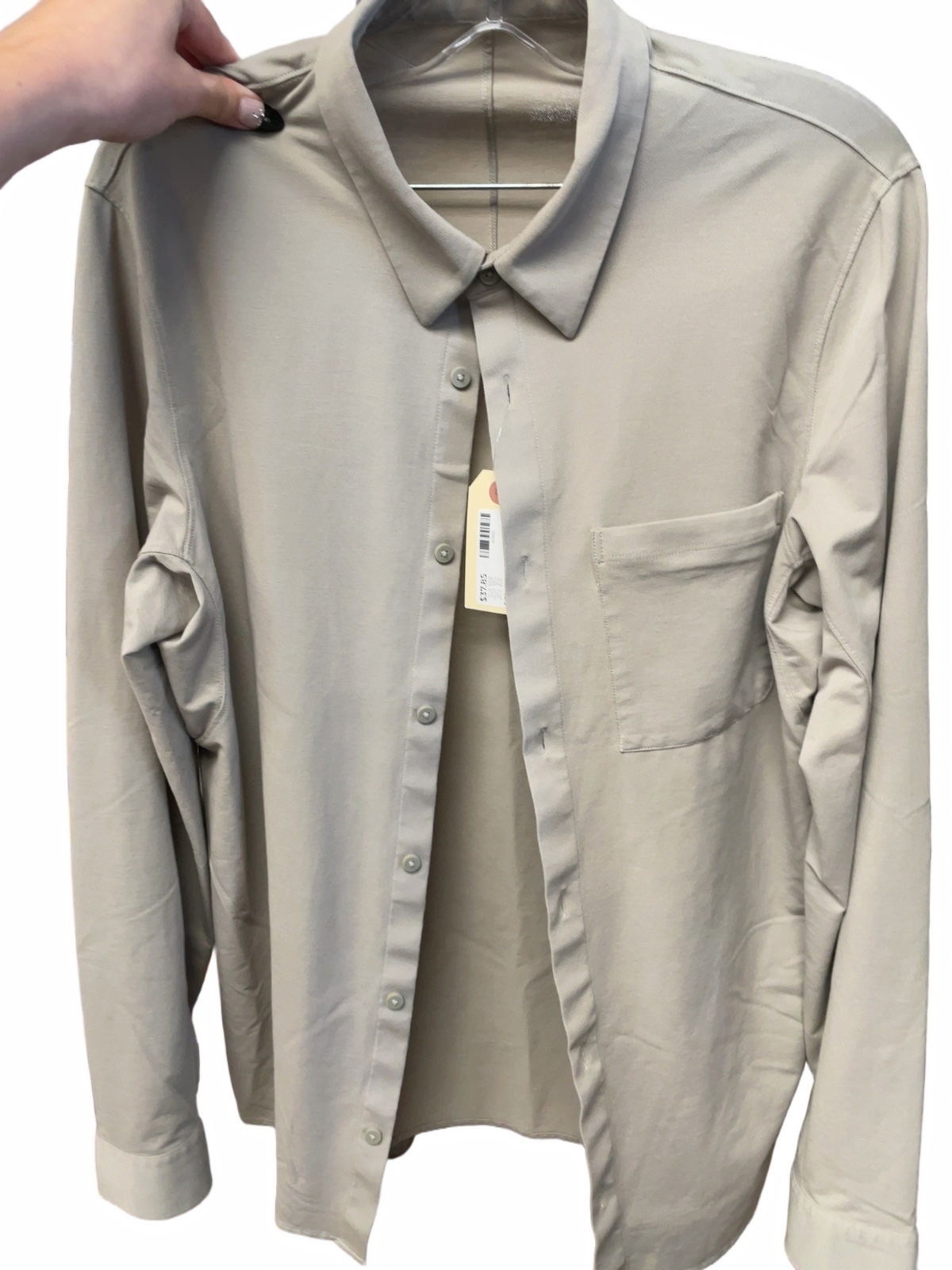 Lululemon Button Up Shirt Size M Beige - image 1