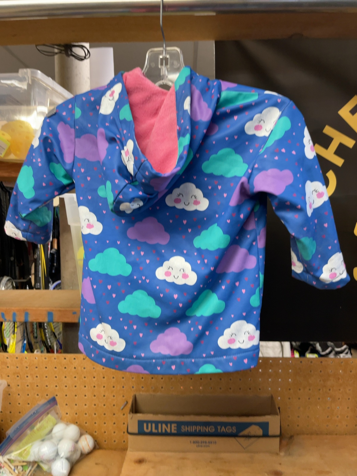 Hatley Blue Clouds Rain Jacket Size 3