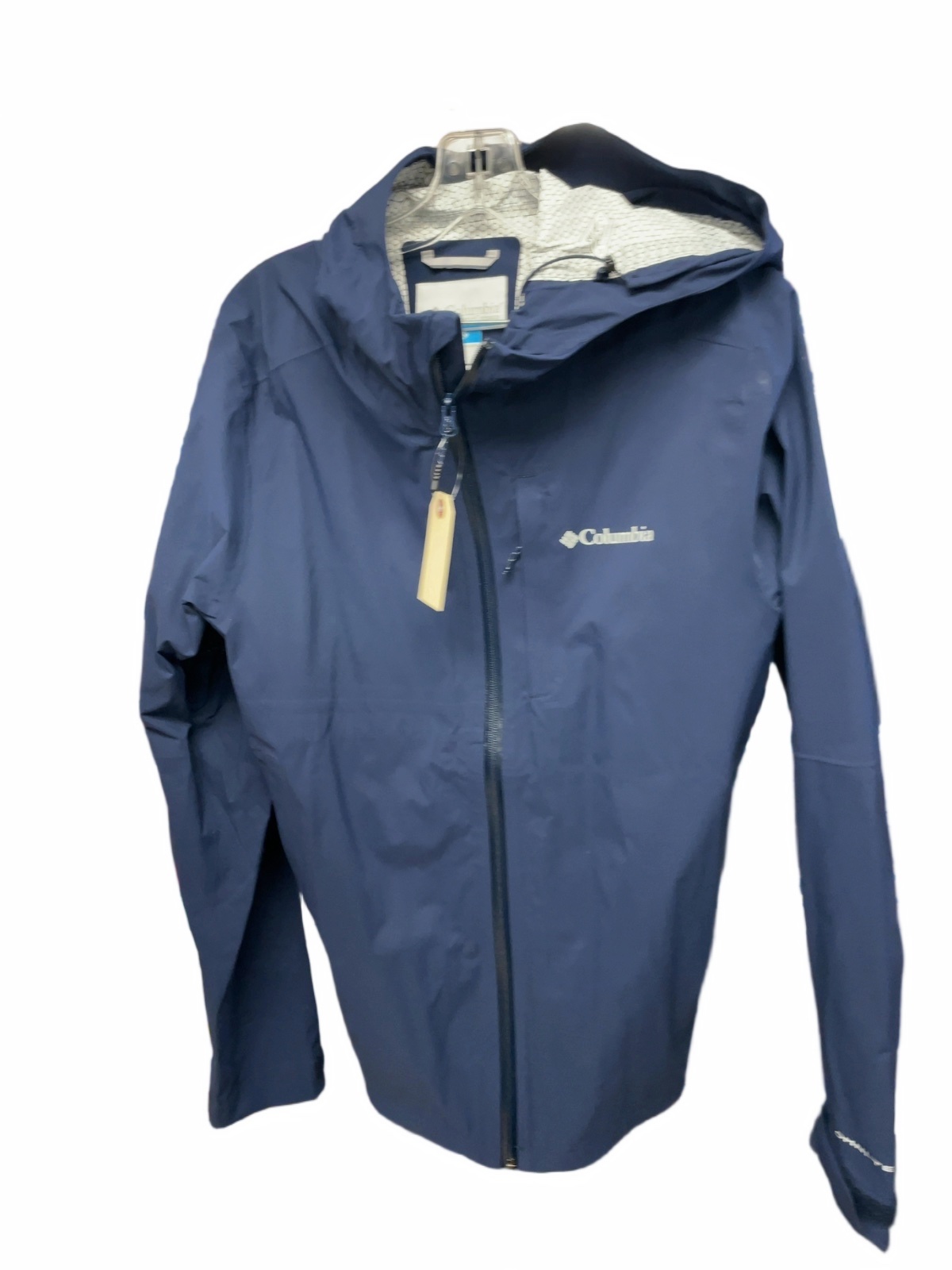 Columbia Omni-Tech Rain Jacket Size M Blue