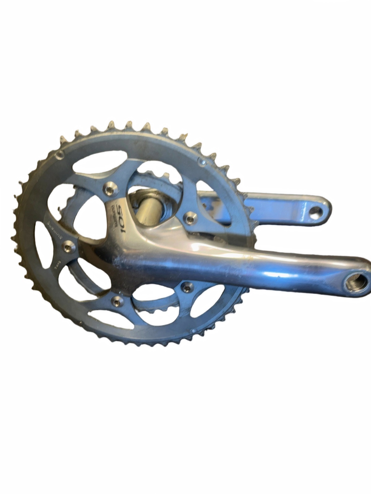 Shimano 105 Crankset 170mm Road Double Silver Good