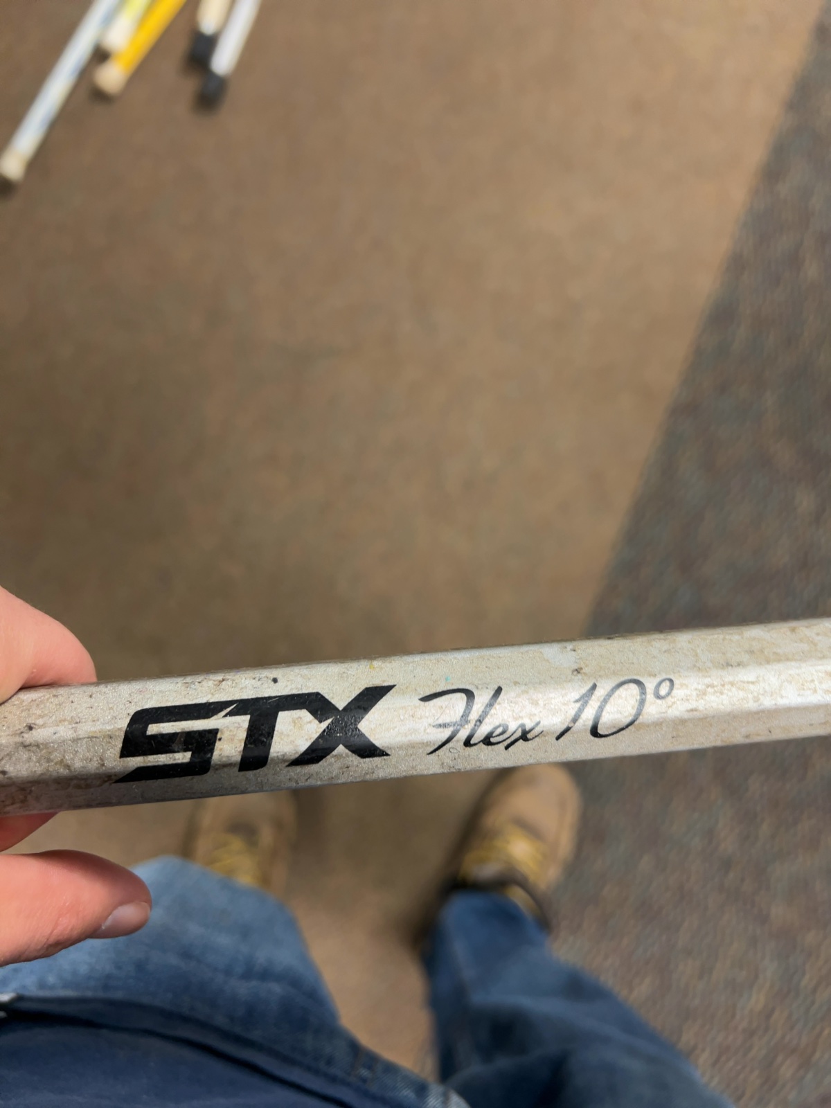 STX Flex 10 Women's Lacrosse Stick White/Silver 27 inch Good