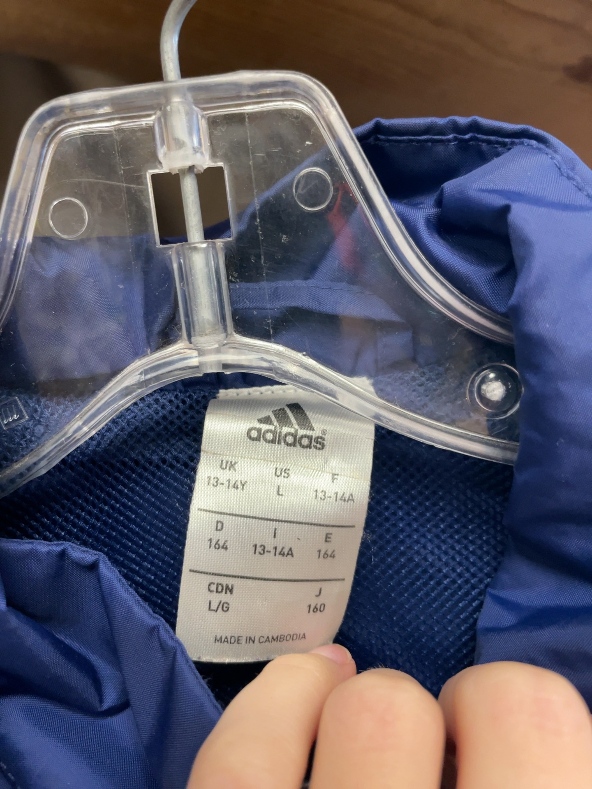 Adidas Vancouver United FC Rain Jacket Youth L (13-14Y)