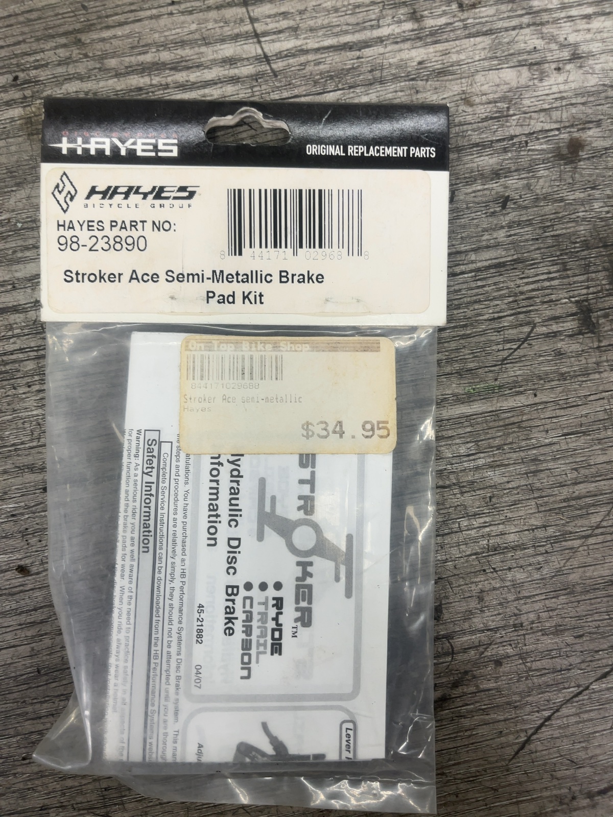 Hayes Stroker Ace Semi-Metallic Brake Pad Kit New