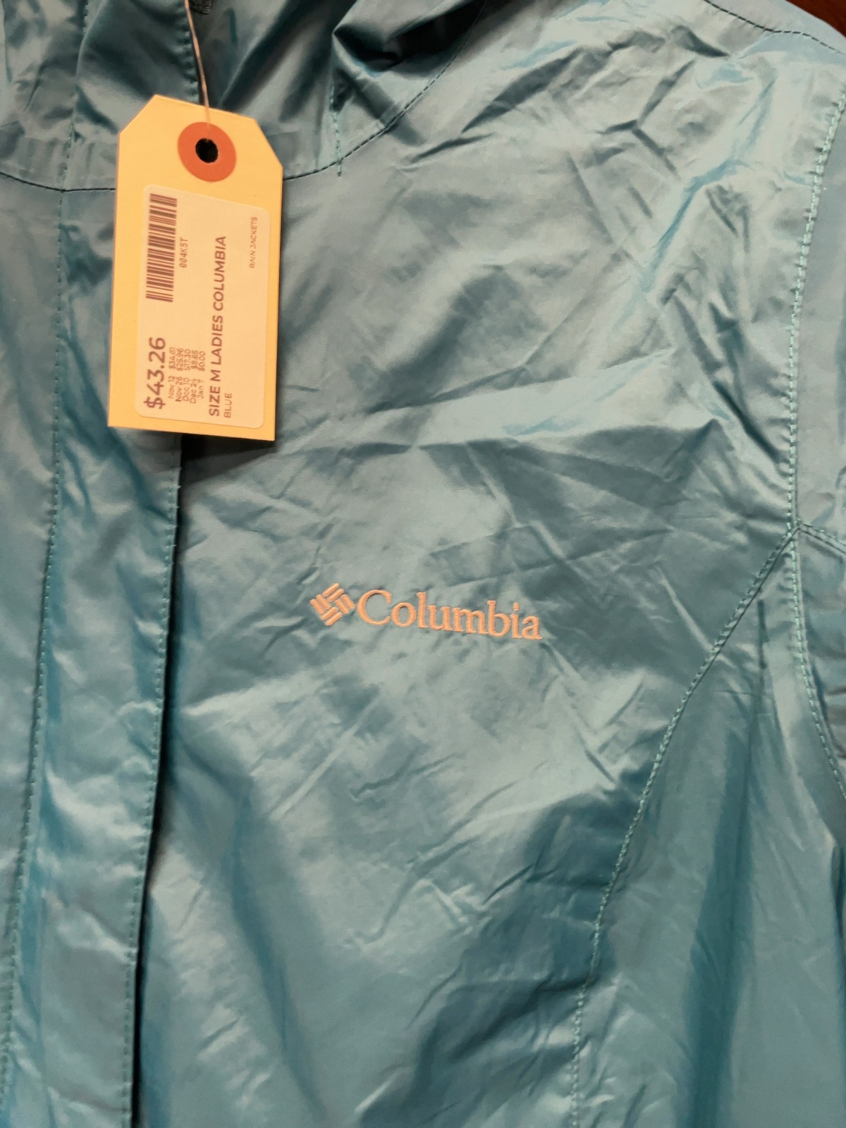 Columbia Omni-Tech Hooded Rain Jacket Size M