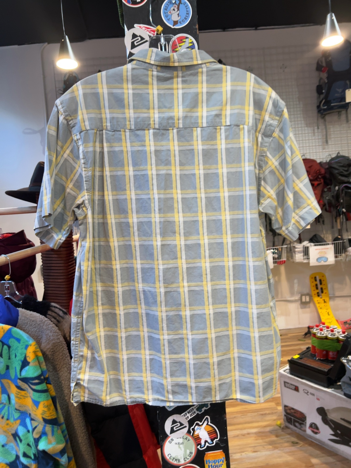 Katin Short Sleeve Plaid Button Up Shirt Good M