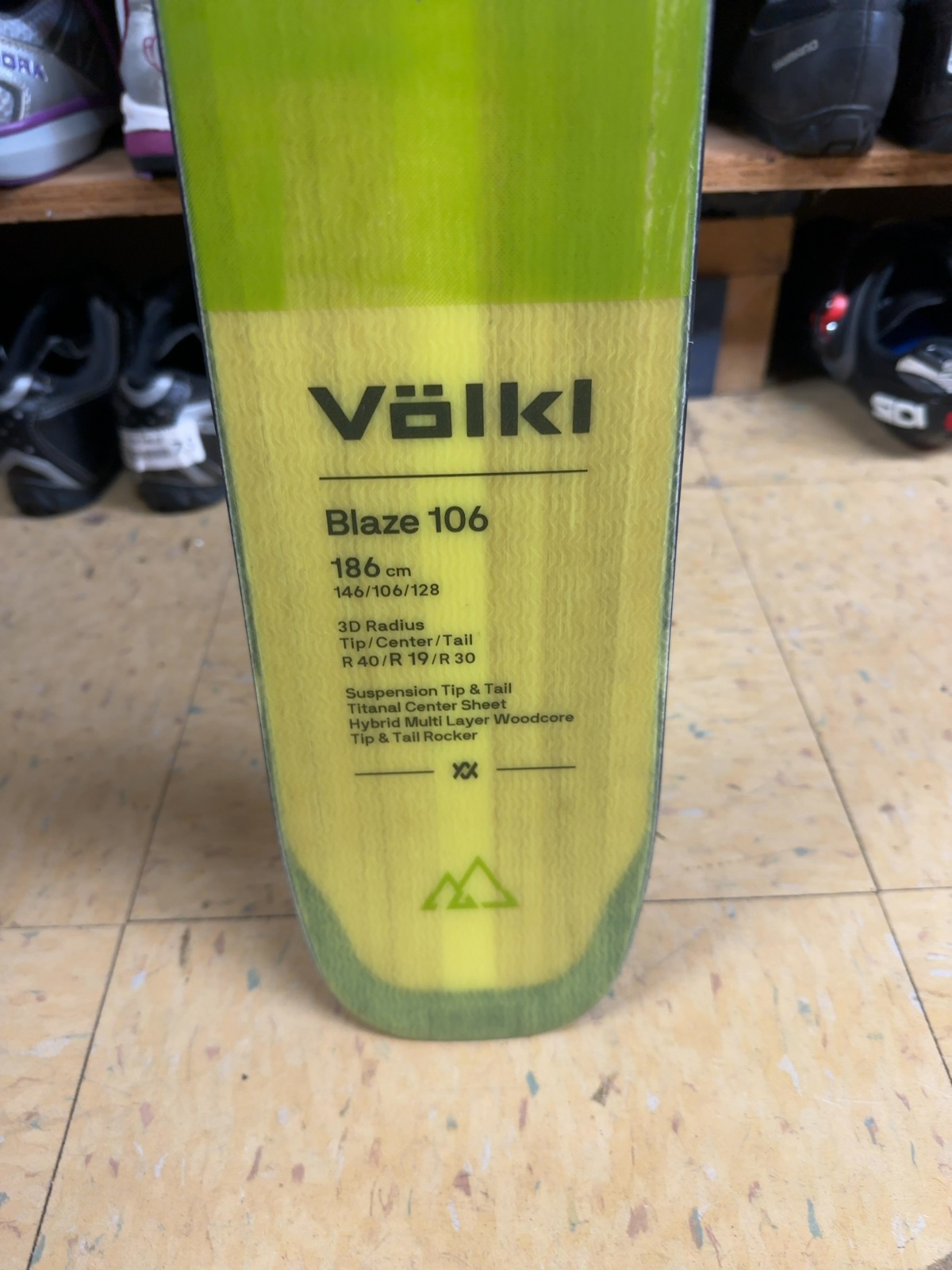 Völkl 100Eight Skis 186 cm with Marker Bindings