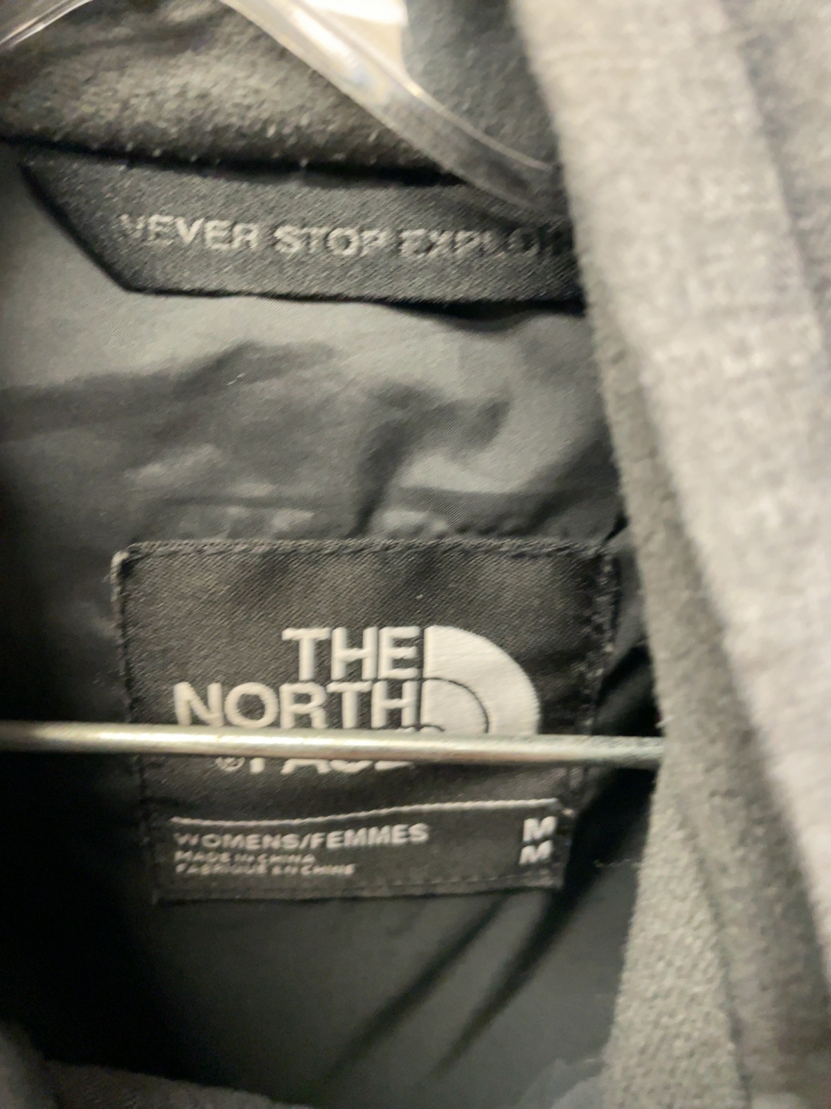 The North Face Hooded Rain Jacket Women's M Grey