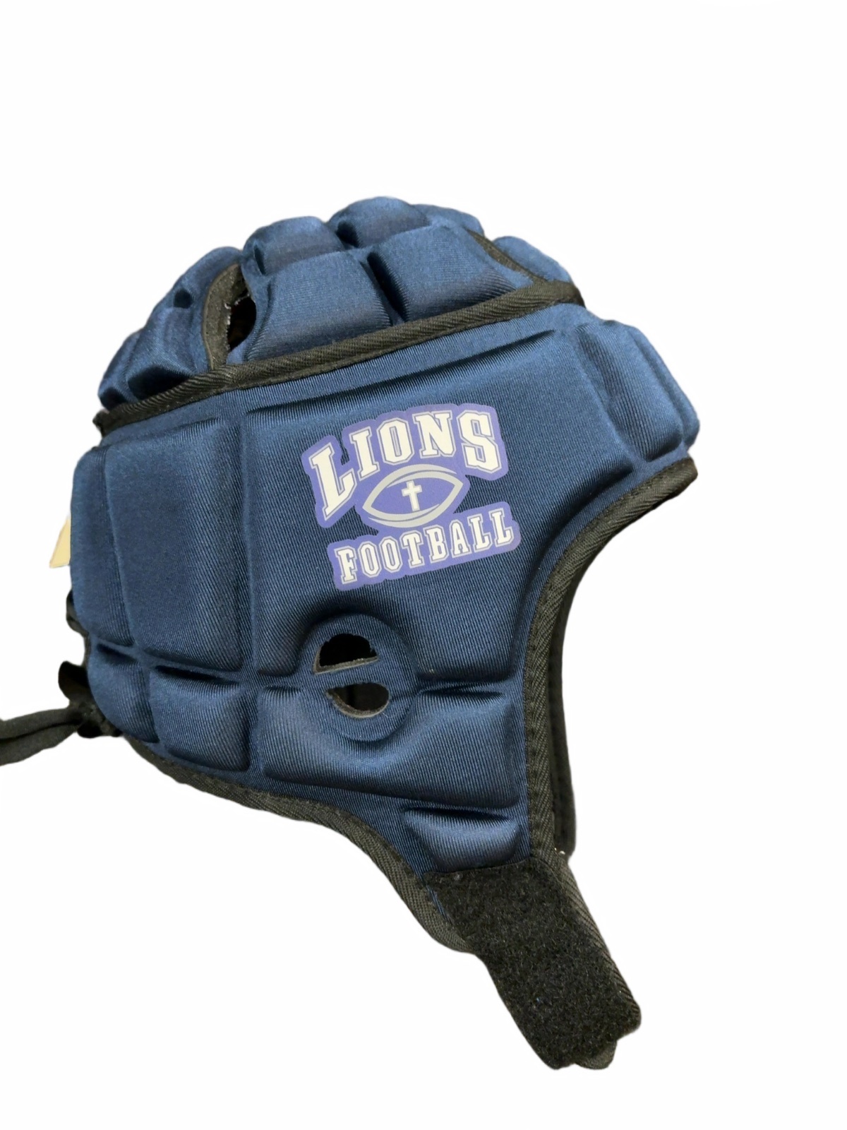 Gamebreaker Soft Shell Padded Headgear Helmet Lions Football Navy M - image 1