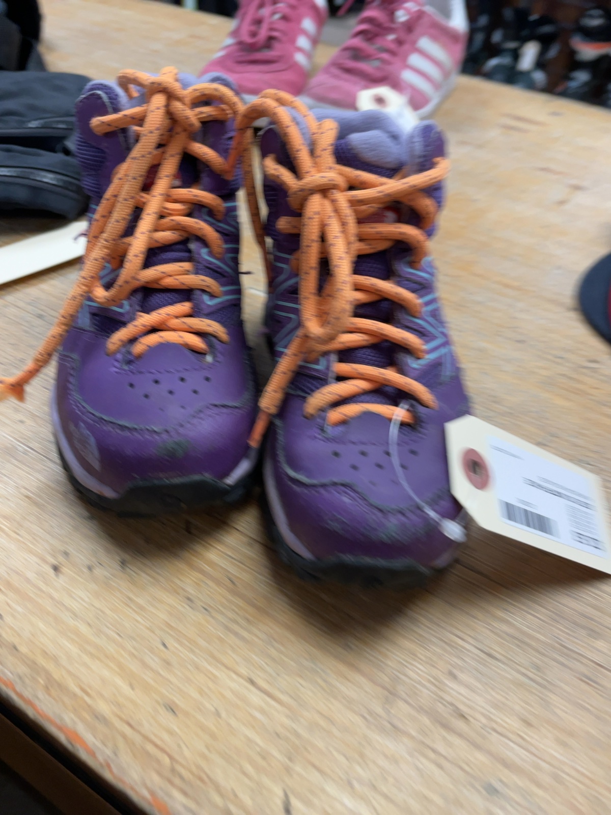 The North Face Kids Hiking Boots Size 10C Purple Orange
