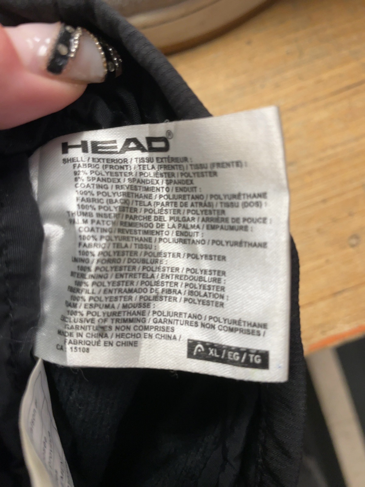 Head Sensatec Size XL Winter Ski Gloves