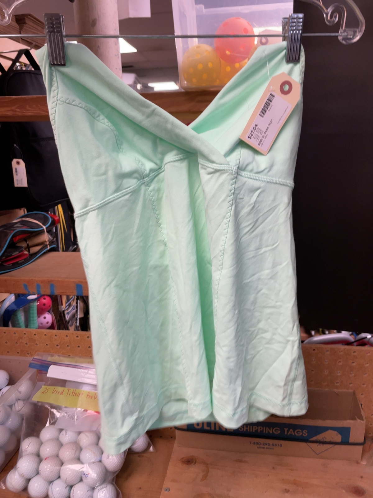 Lululemon Size 10 Halter Yoga Tank Top Light Green - image 1