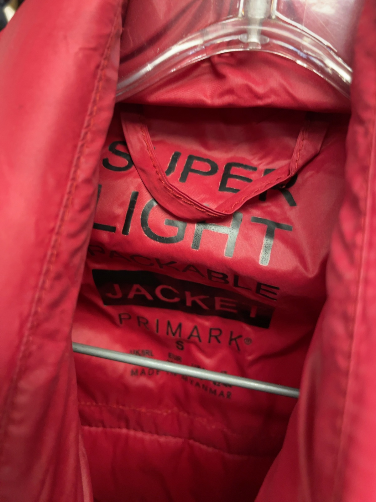 Primark Super Light Packable Jacket Size S