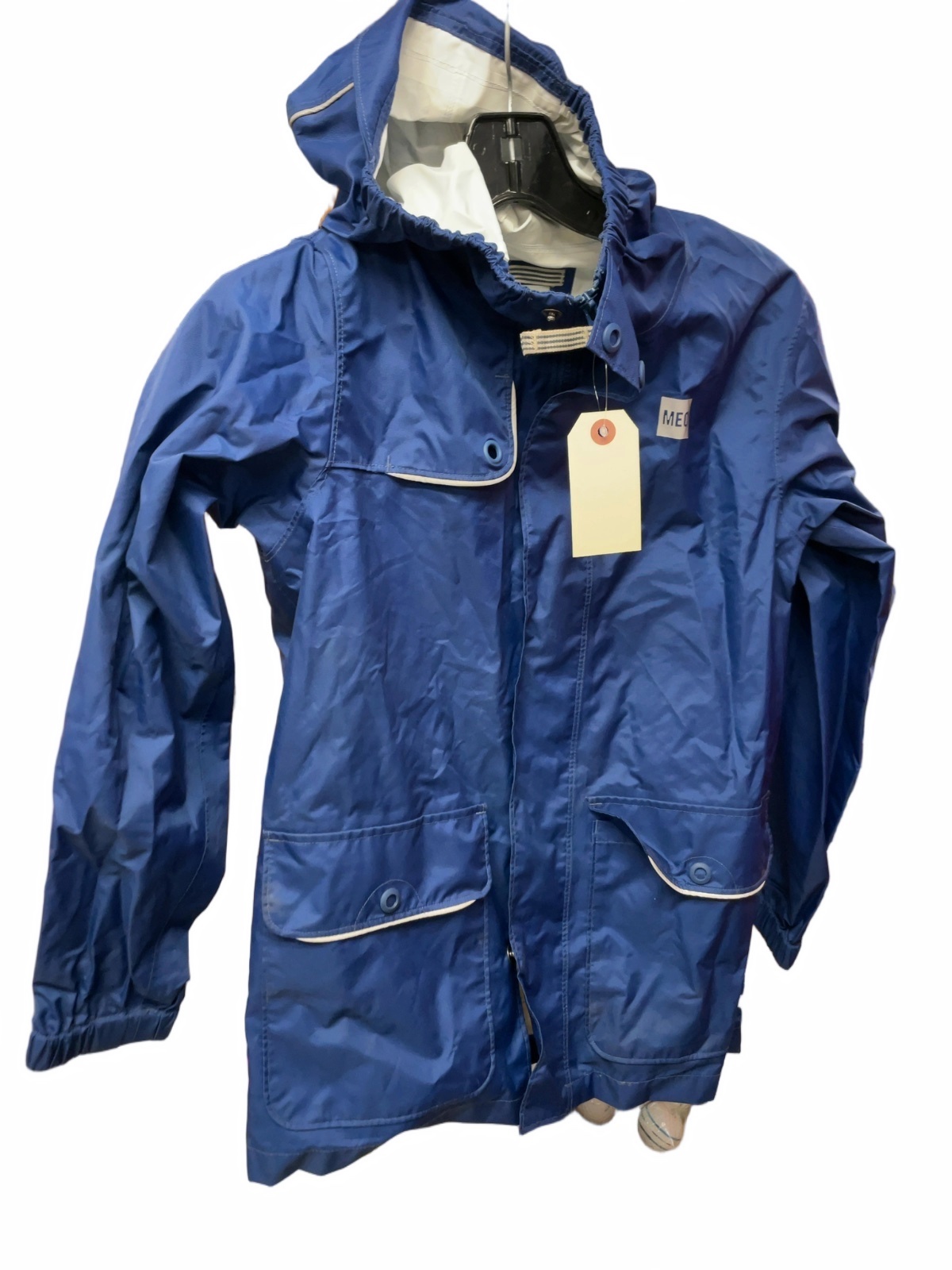 MEC Rain Jacket Size 10 Junior Navy