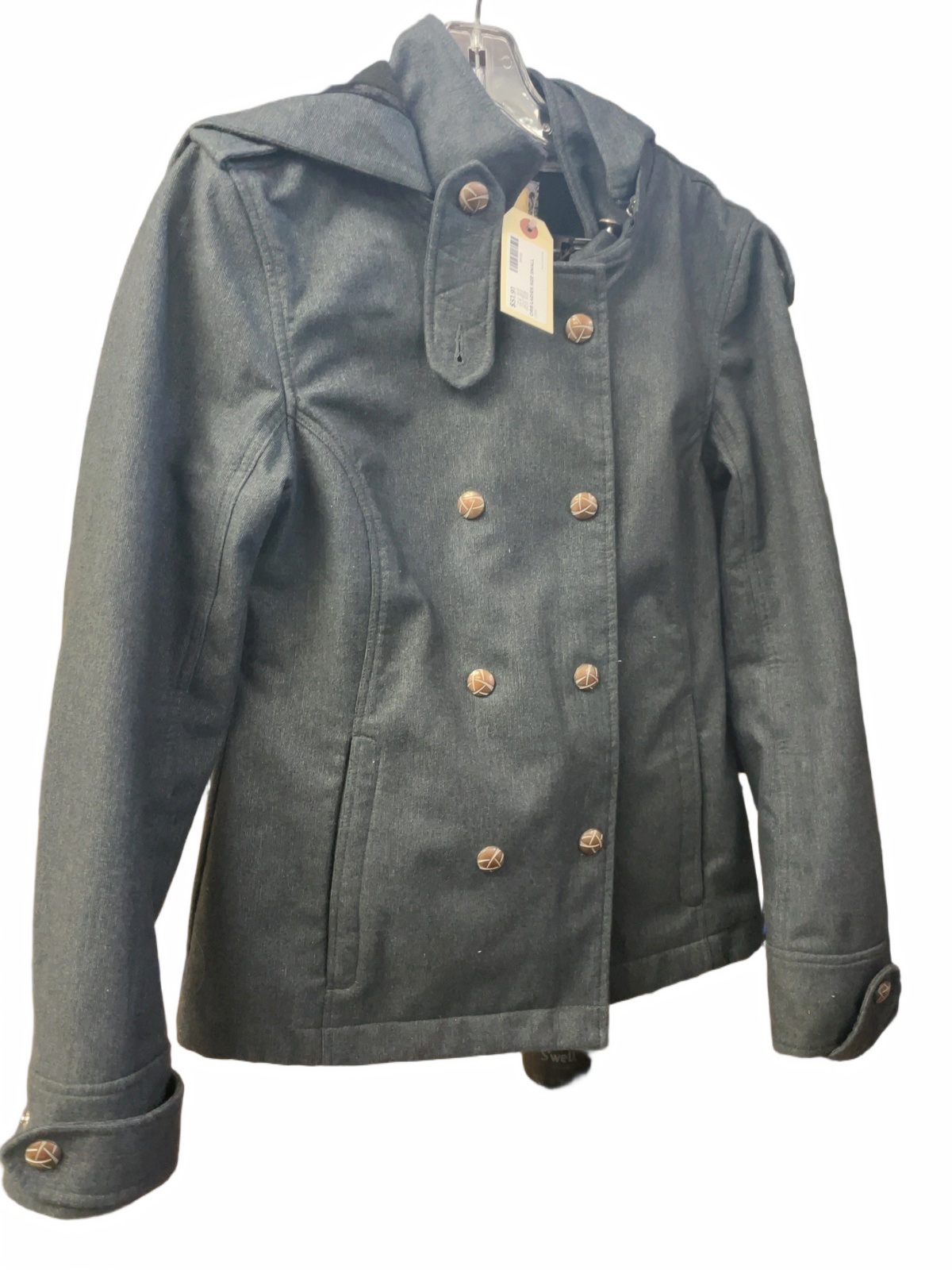 Orb Hooded Double-Breasted Rain Jacket Size S - image 1