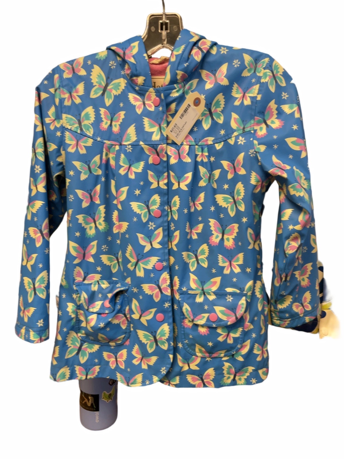 Hatley Size 8 Butterfly Print Rain Jacket - image 1