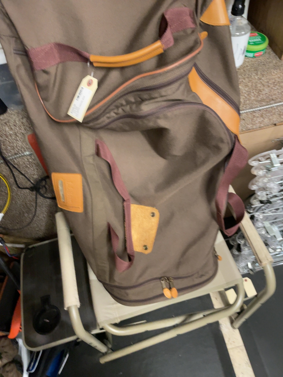 L.L. Bean Rolling Travel Duffel Bag Brown