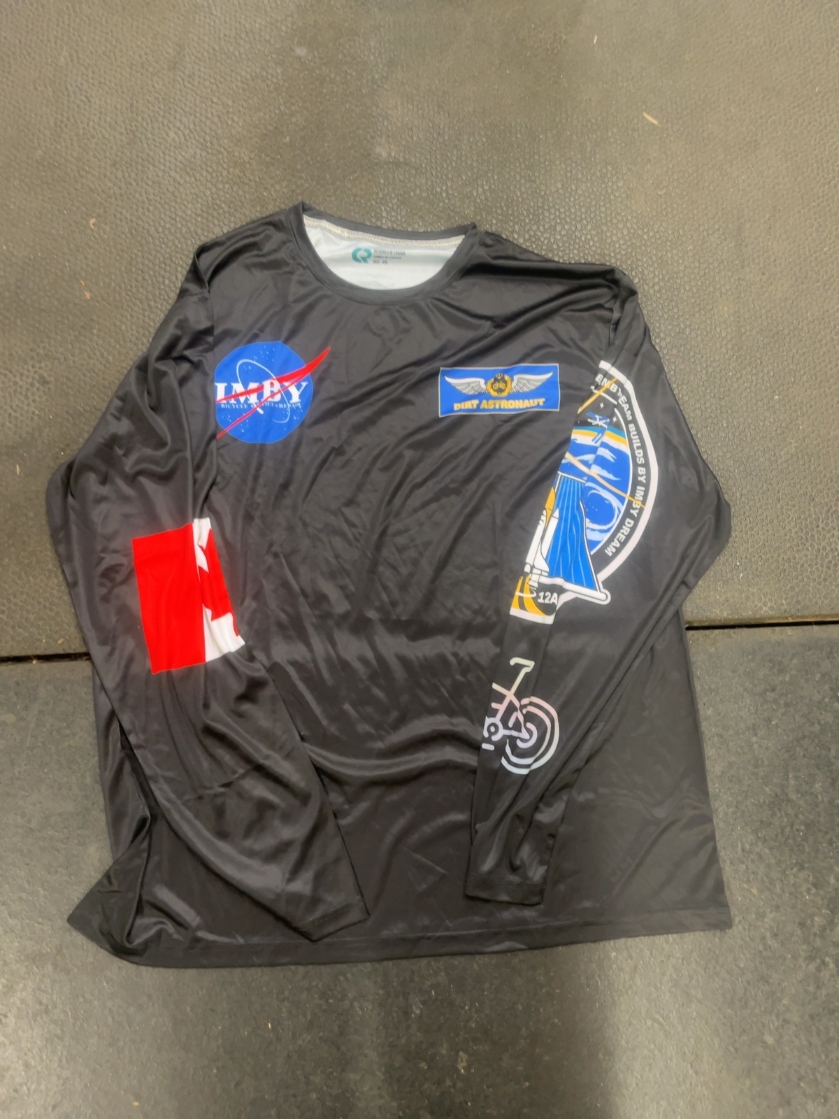 IMBY Dirt Astronaut Long Sleeve Mountain Bike Jersey Black