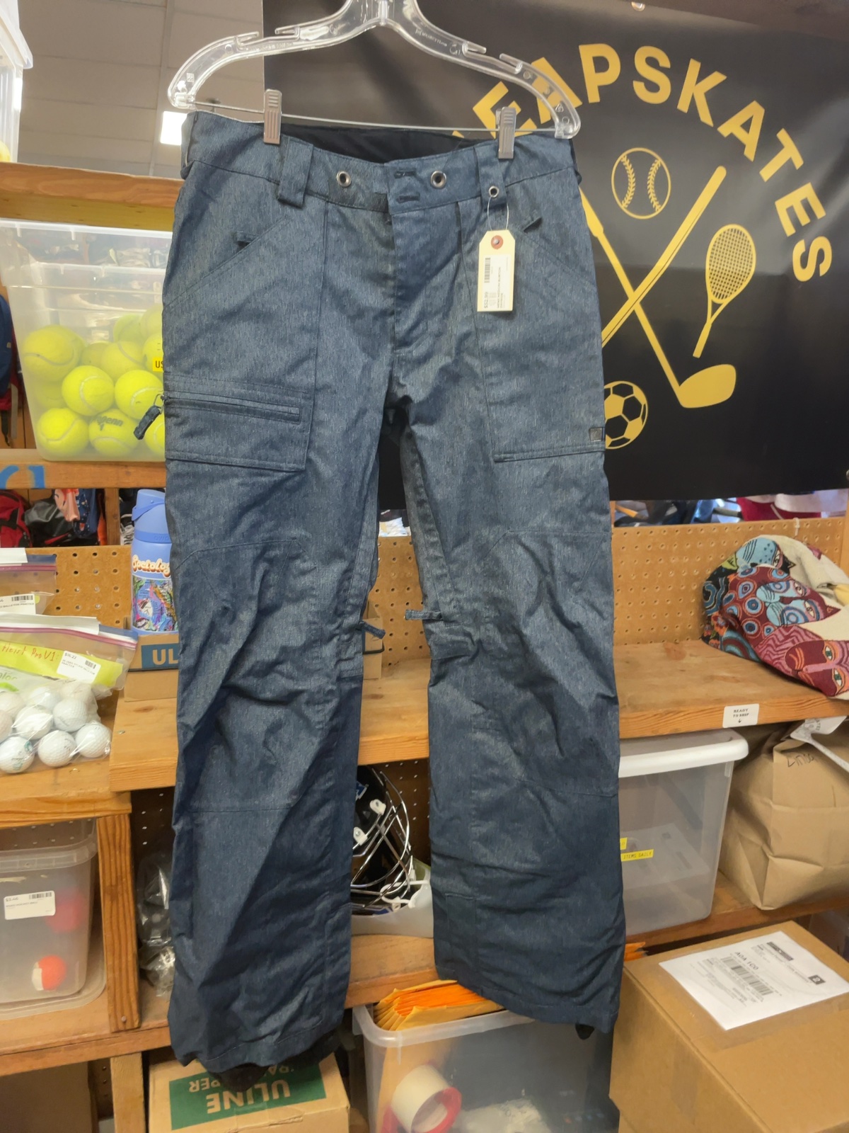 Burton Dryride Size M Denim Print Snowboard Pants