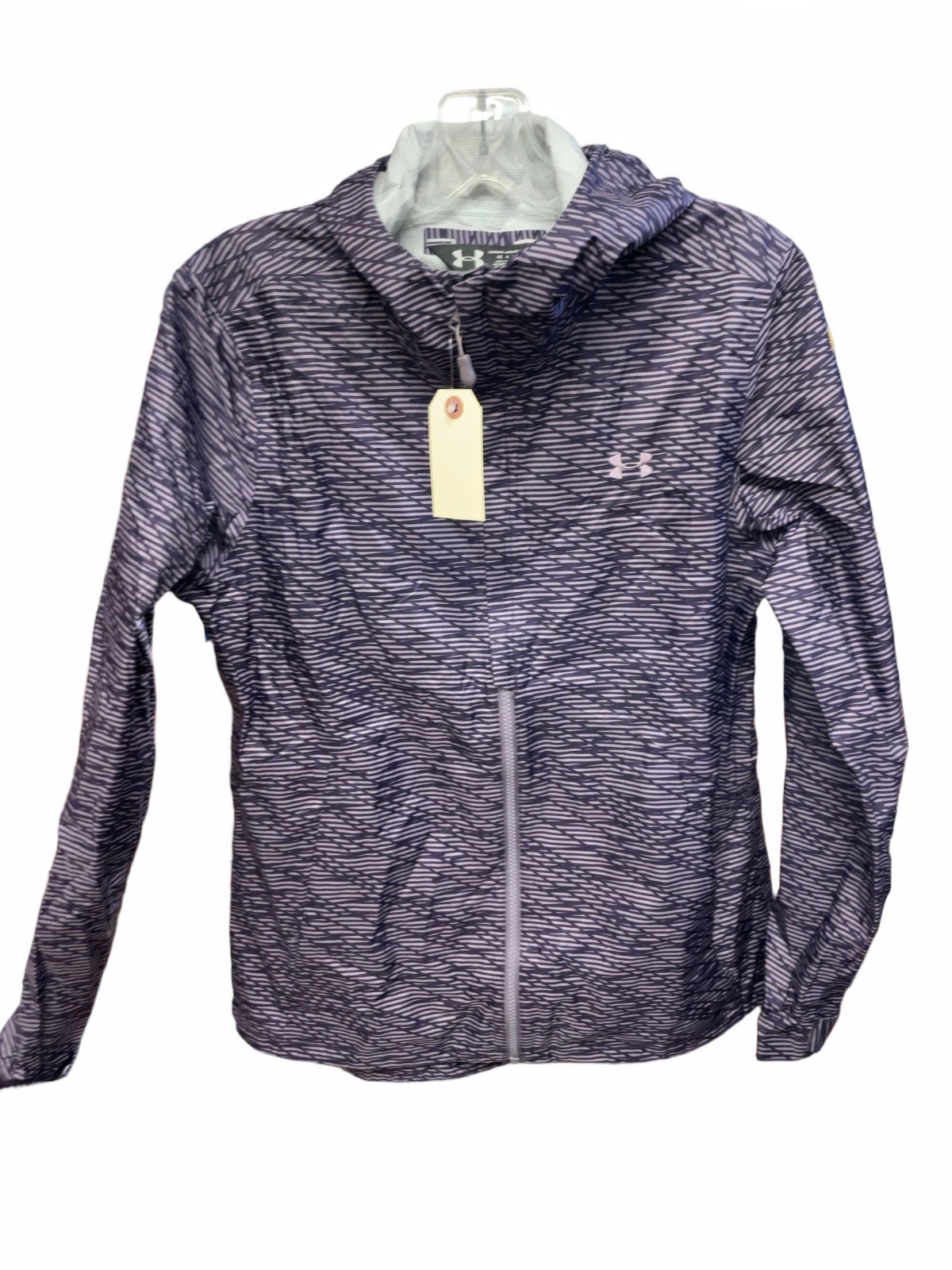 Under Armour Hooded Rain Jacket Size M Purple - image 1