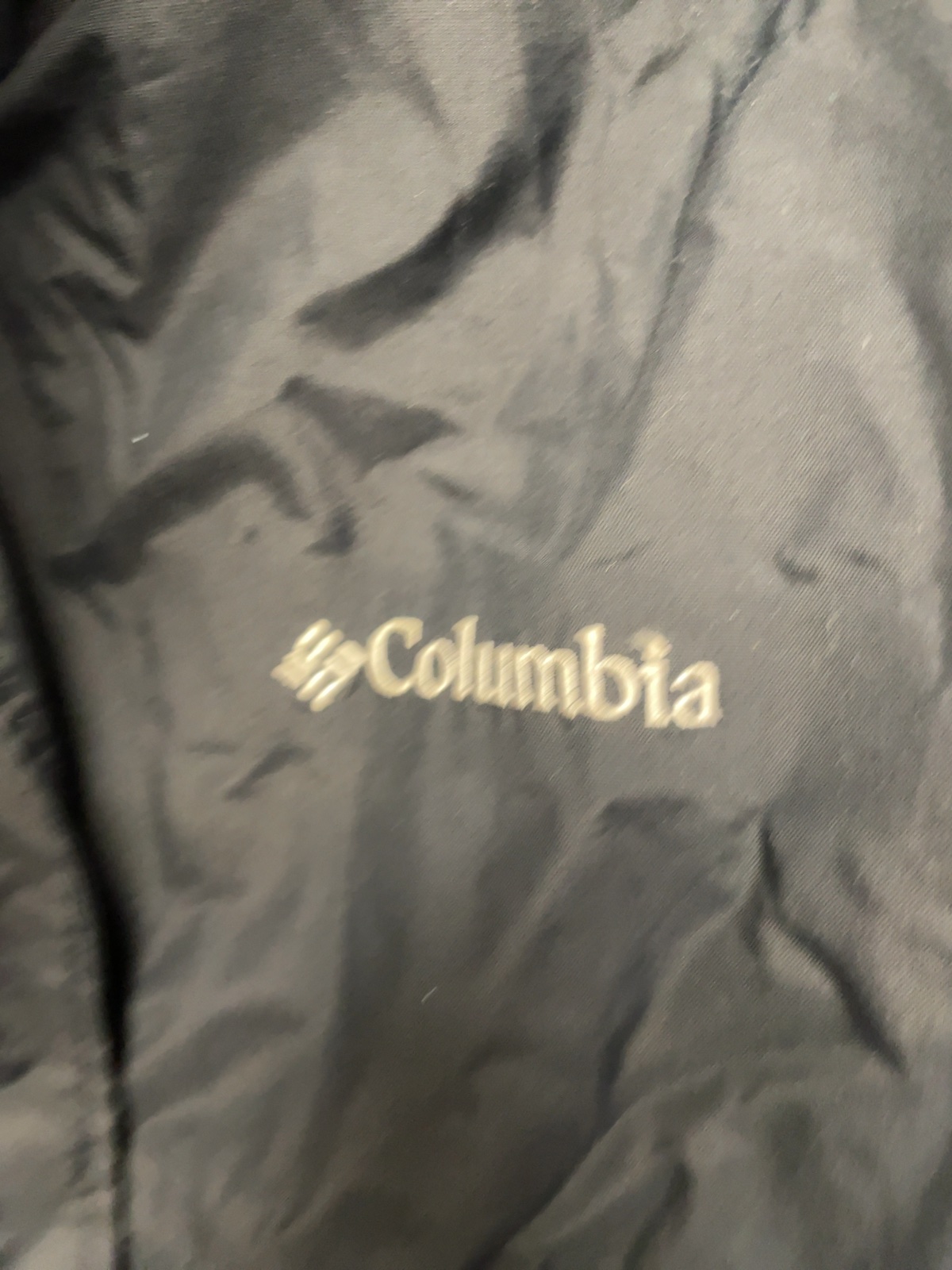 Columbia Omni-Tech Hooded Rain Jacket Size M Black