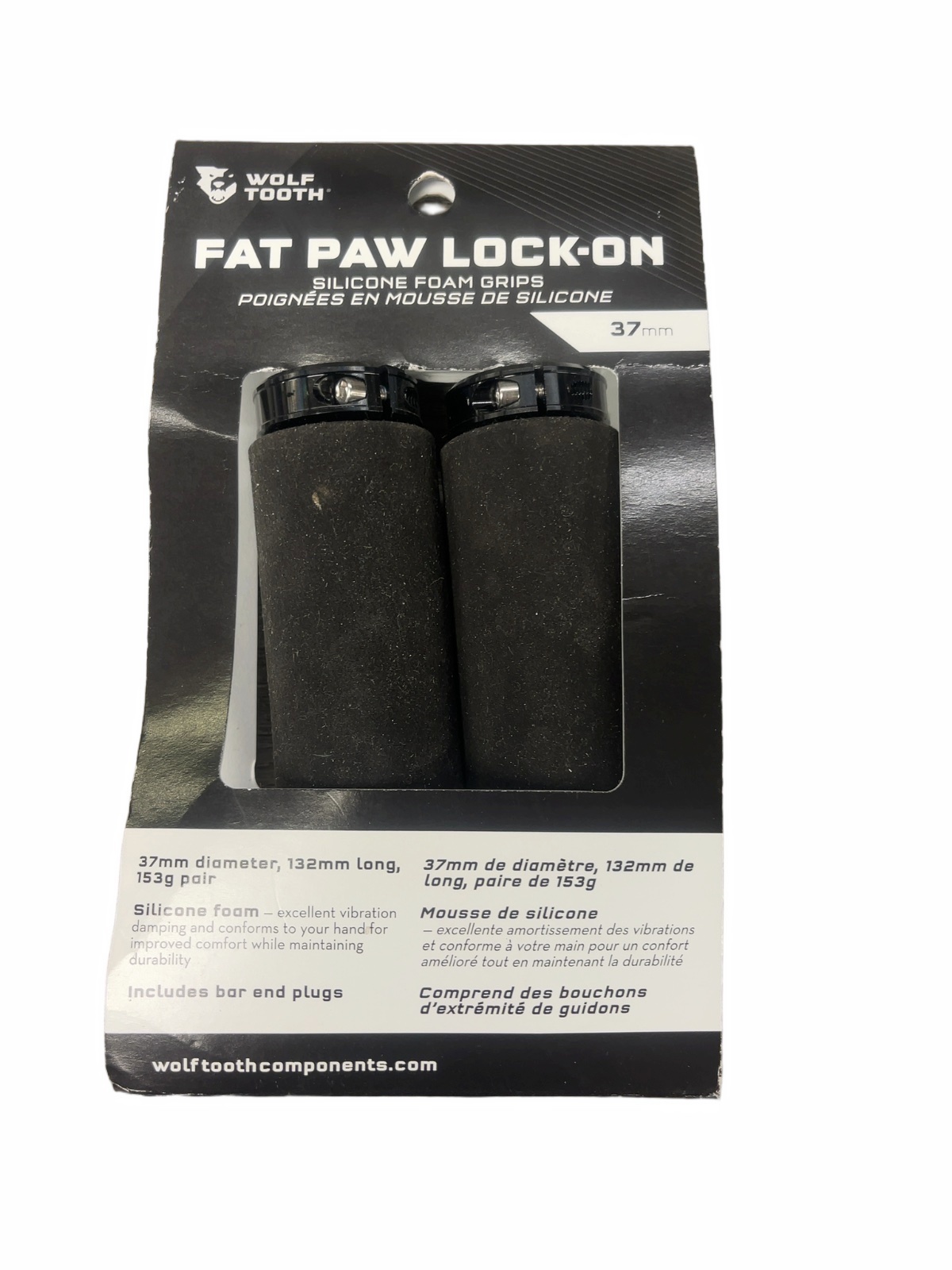 Wolf Tooth Fat Paw Lock-On Silicone Foam Grips 37mm Black New