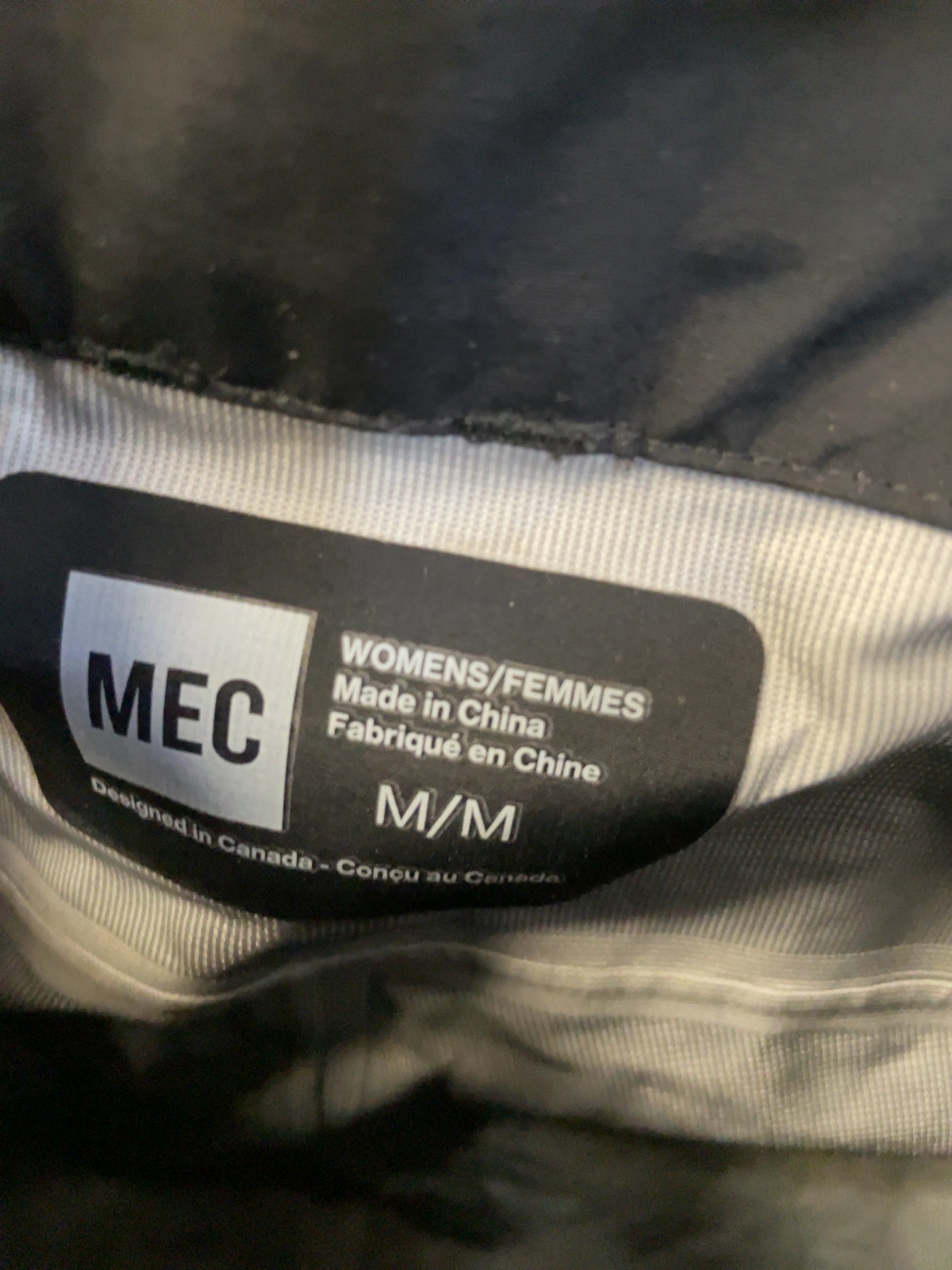 MEC Rain Pants Size M Women's Black