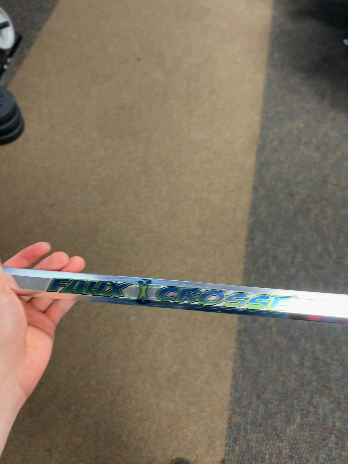 Faux X Crosse Play Lacrosse Stick Silver/Blue Good