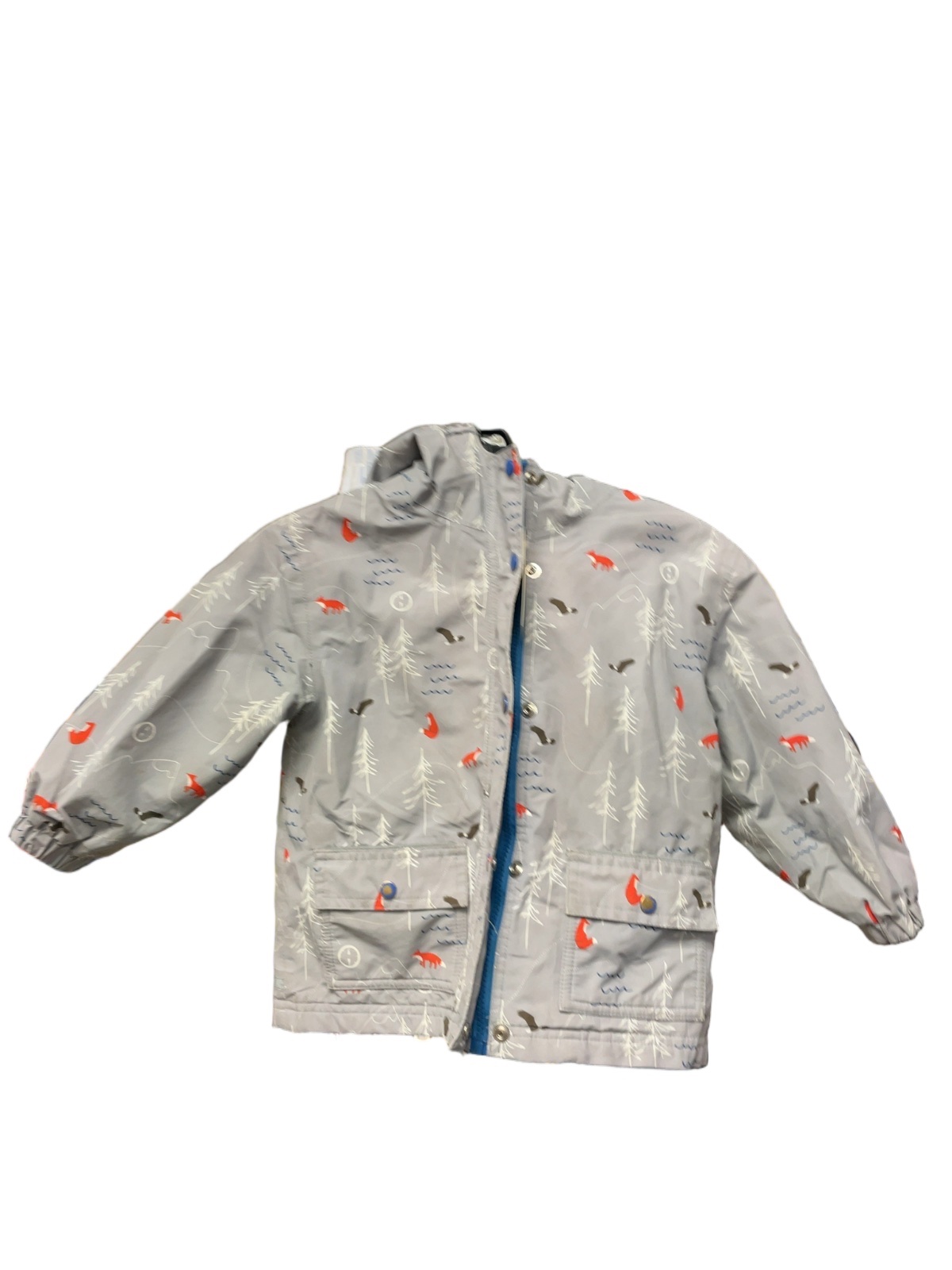 Jan & Jul Size 3T Fox Print Hooded Rain Jacket - image 1