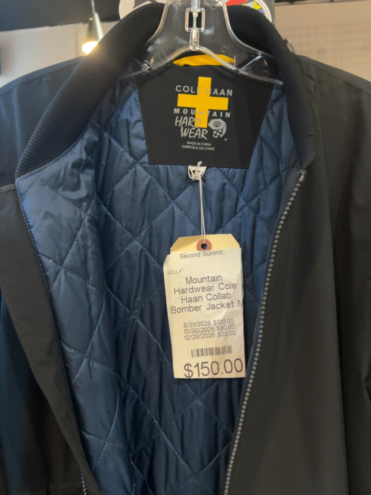 Mountain Hardwear x Cole Haan ZerøGrand Bomber Jacket Black M