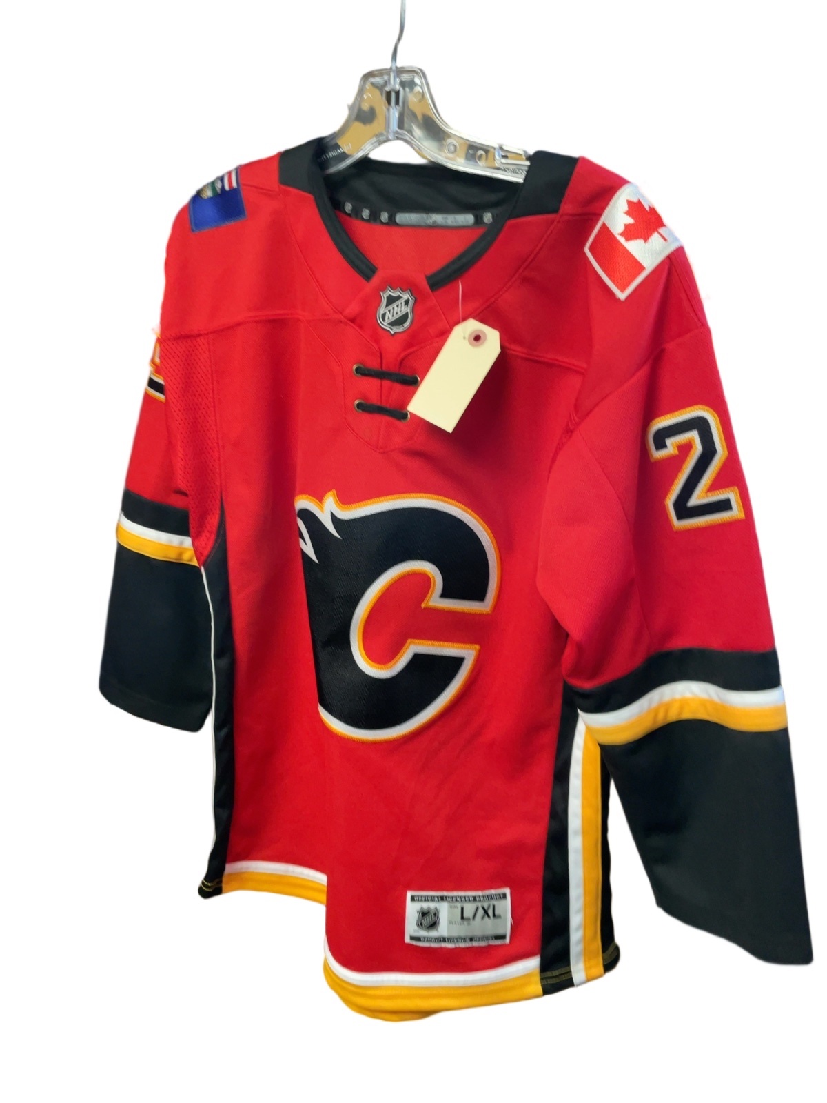 NHL Calgary Flames Monahan #23 Hockey Jersey Size L/XL Youth - image 1