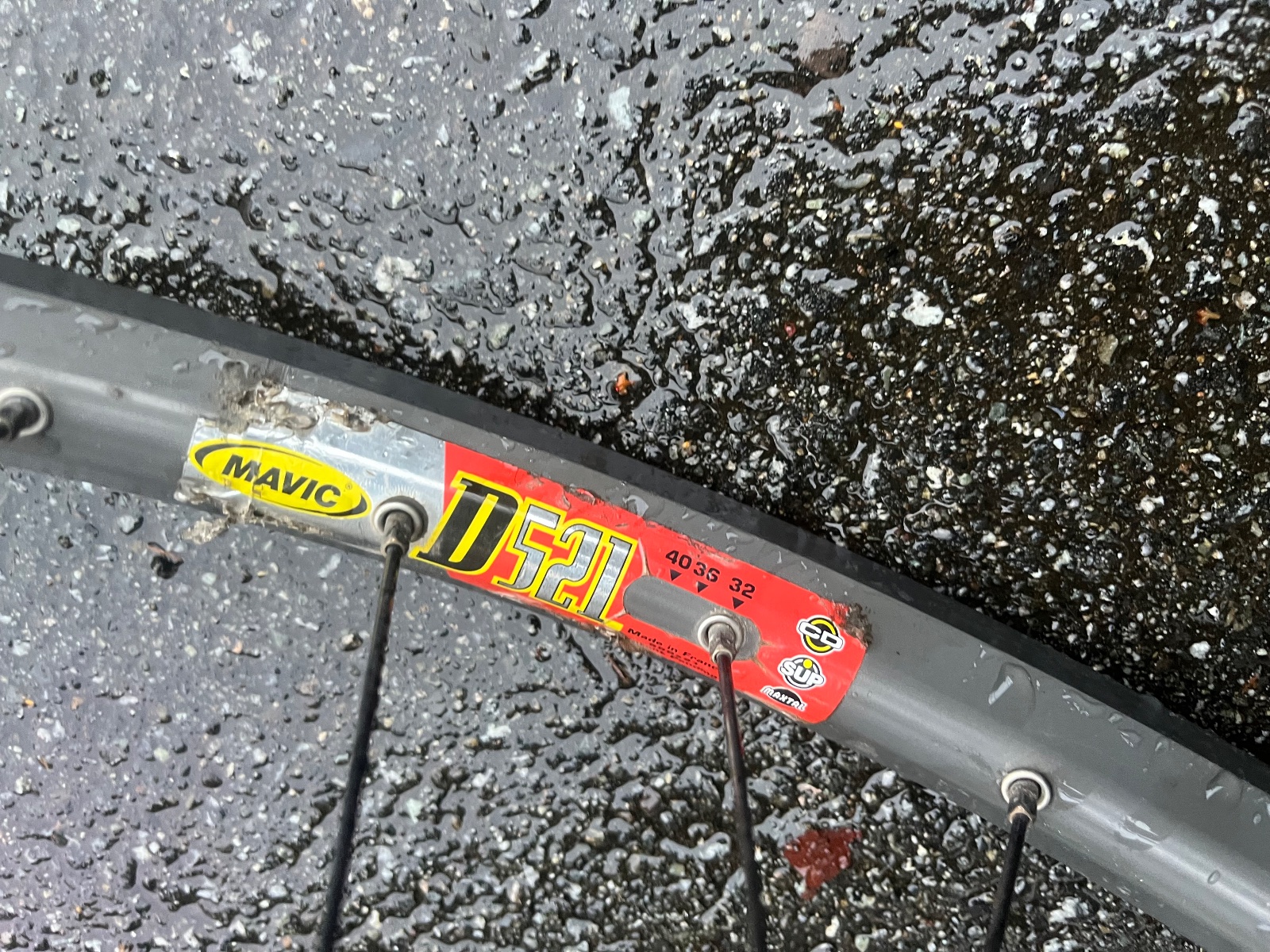 Mavic D521 Marzocchi QR20 Front Wheel 32H Good 26" 20x110 TA