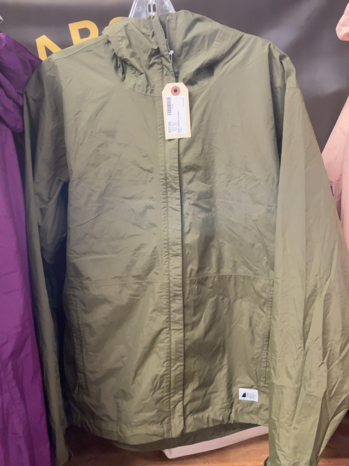 Mountain Equipment Company S/P Hooded Rain Jacket Olive Green