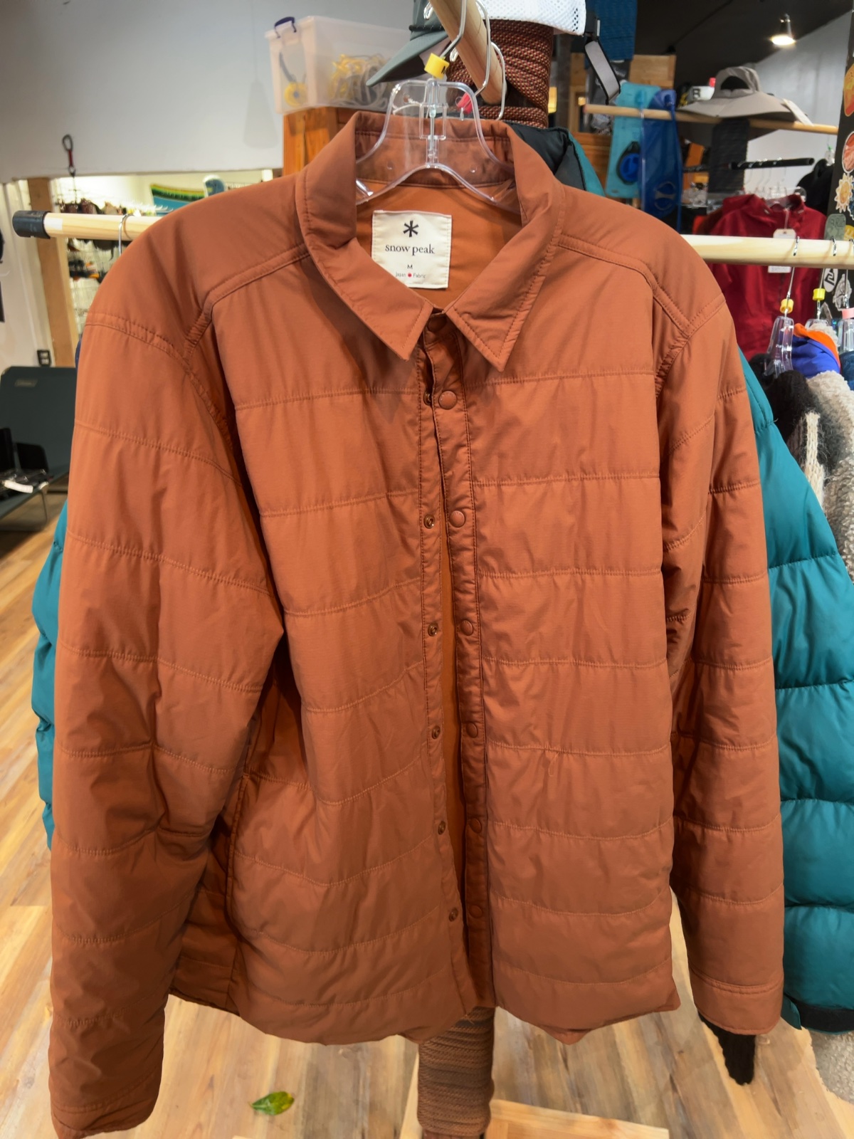 Snow Peak Flexible Insulated Shirt Jacket Rust Medium
