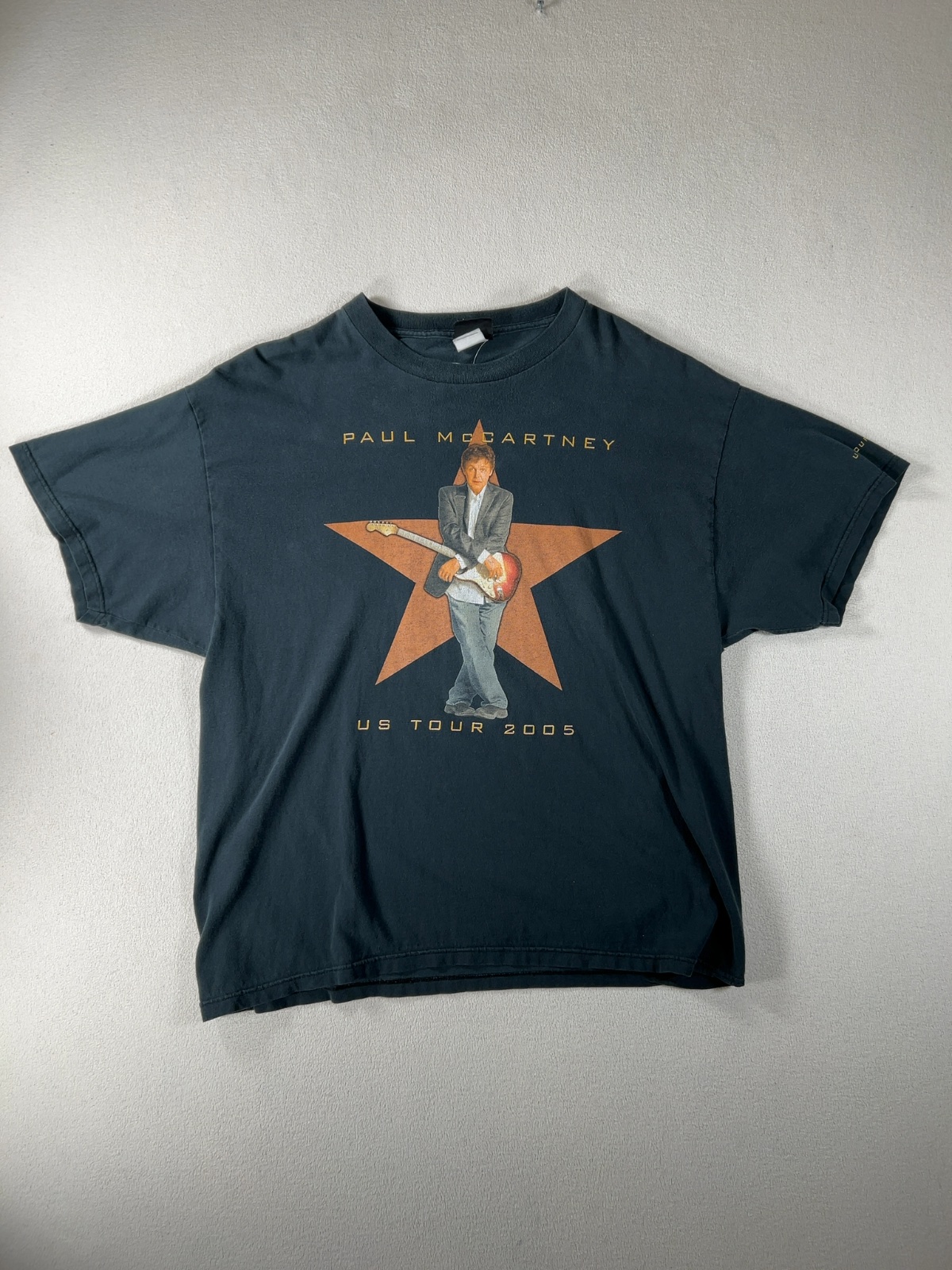 Vintage Paul McCartney US Tour 2005 Graphic T-Shirt XL Black - image 1