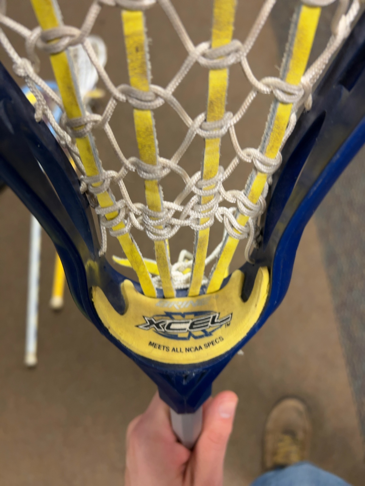 Brine XCEL Sharpshooter Complete Lacrosse Stick Blue/Silver Good