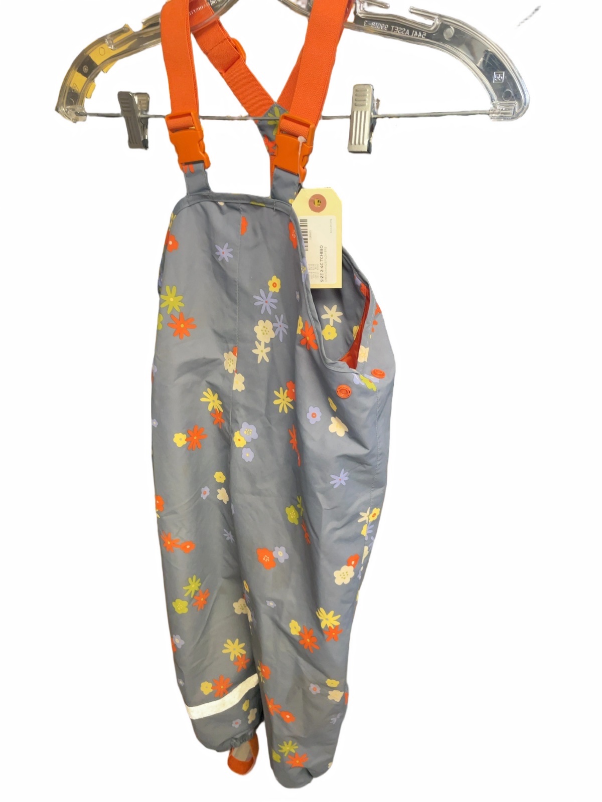 Tchibo Size 98/104 Kids Floral Rain Pants Bib Overalls
