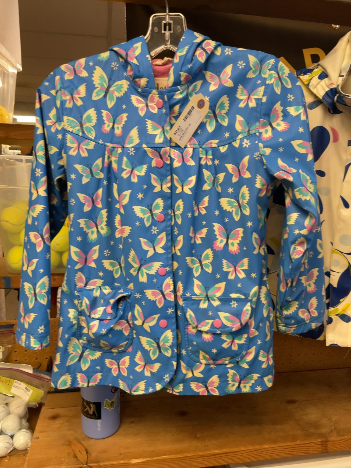 Hatley Size 8 Butterfly Print Rain Jacket