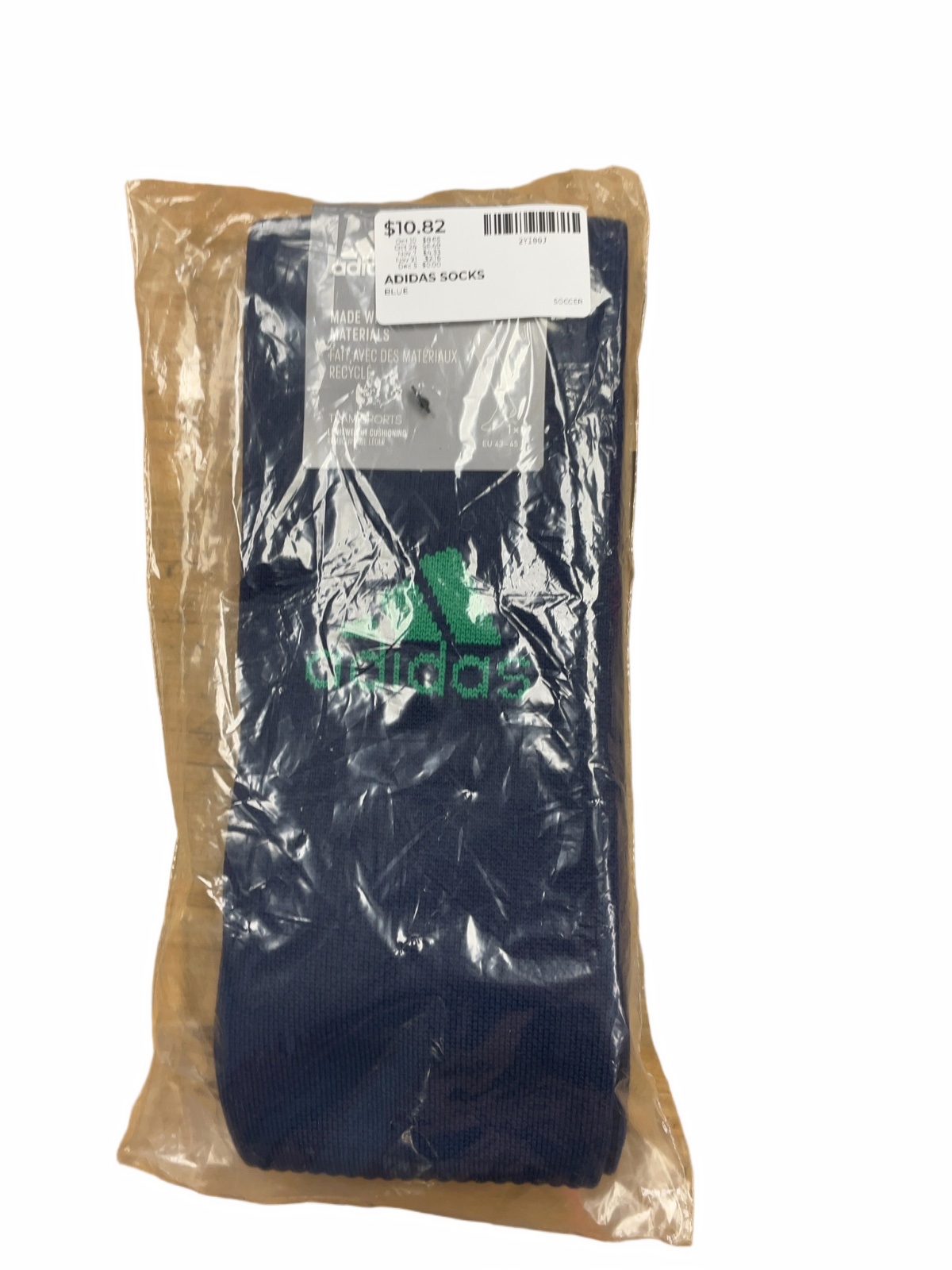 Adidas Team Sports Soccer Socks EU 43-45 Blue - image 1