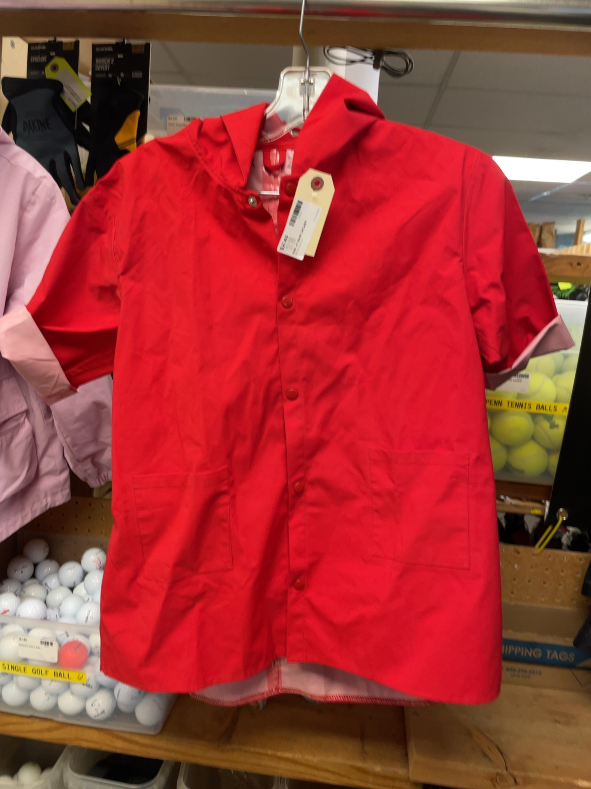Unbranded Dinosaur Hooded Rain Jacket Size 4 Red