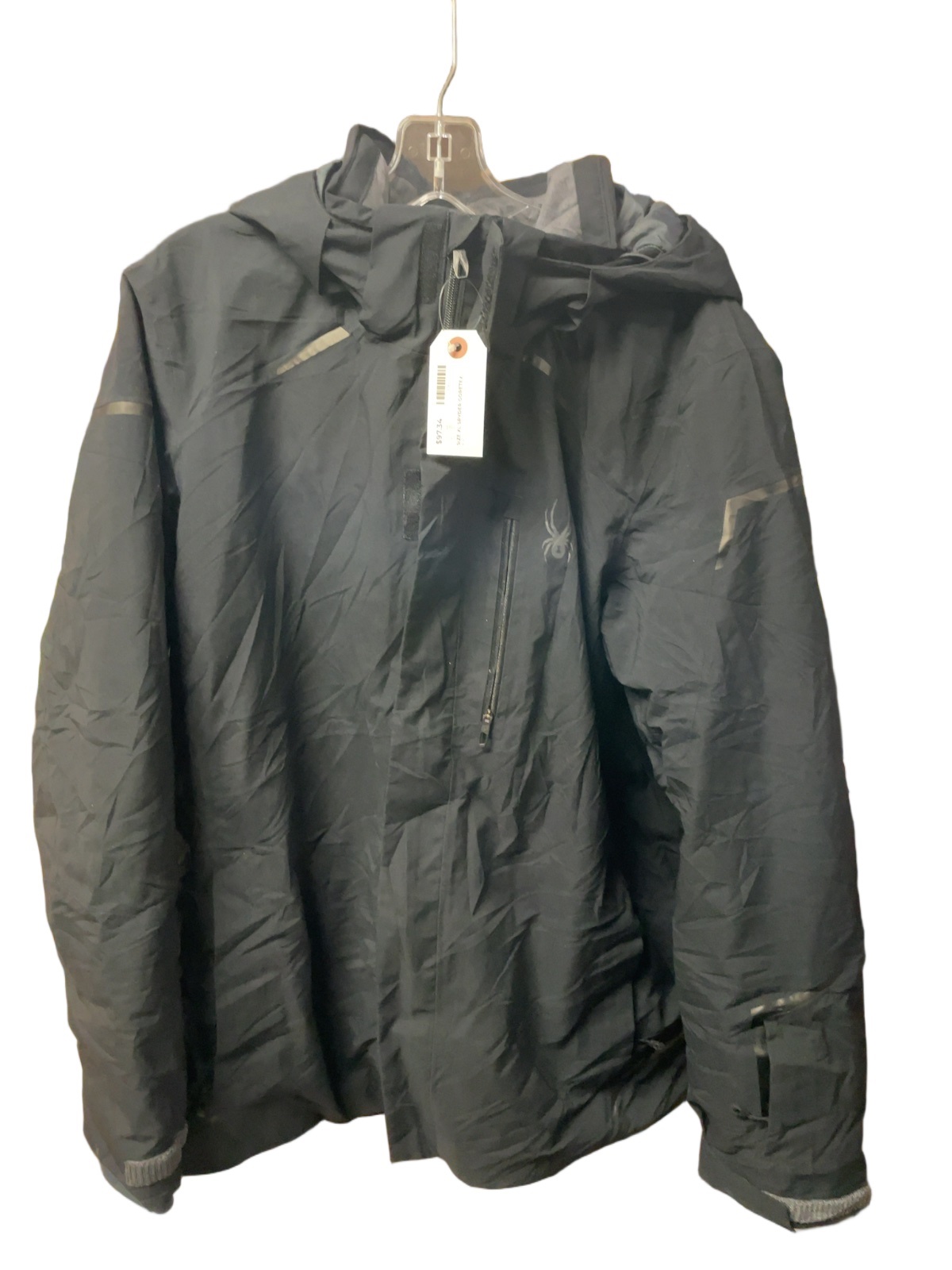 Spyder Gore-Tex Hooded Ski Jacket Size XL Black - image 1
