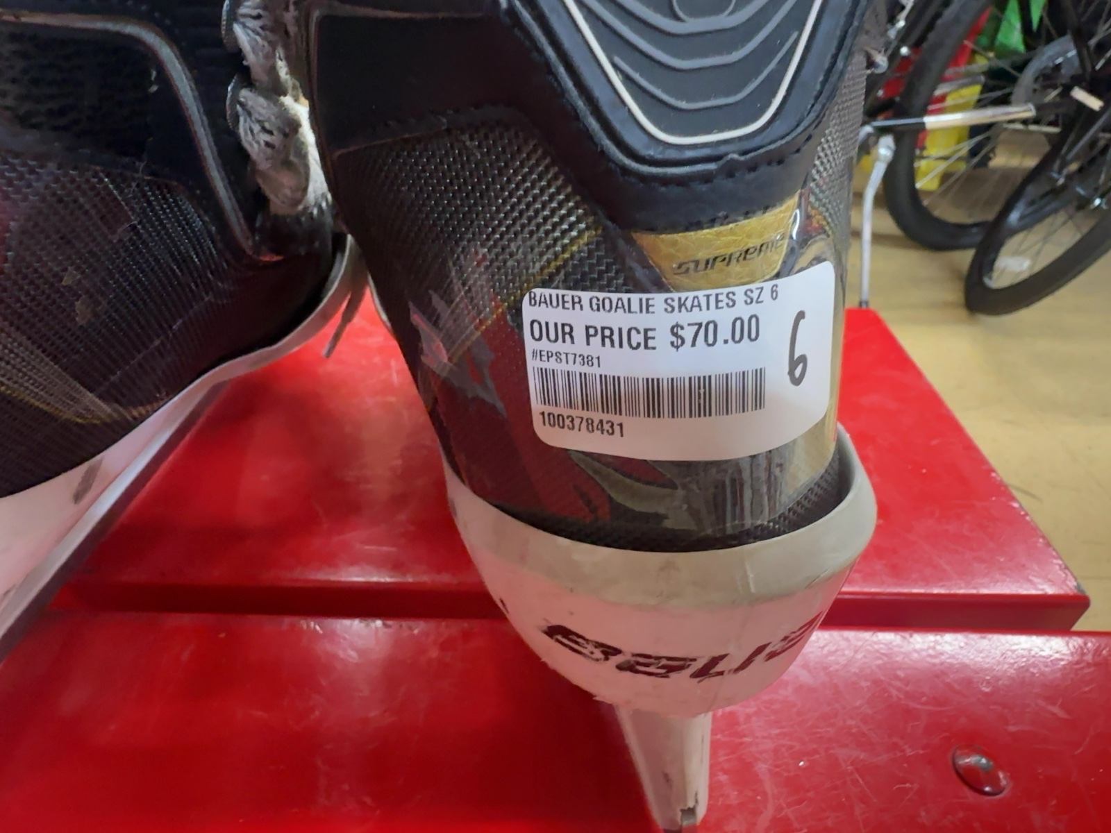 Bauer Supreme Goalie Ice Skates Size 6